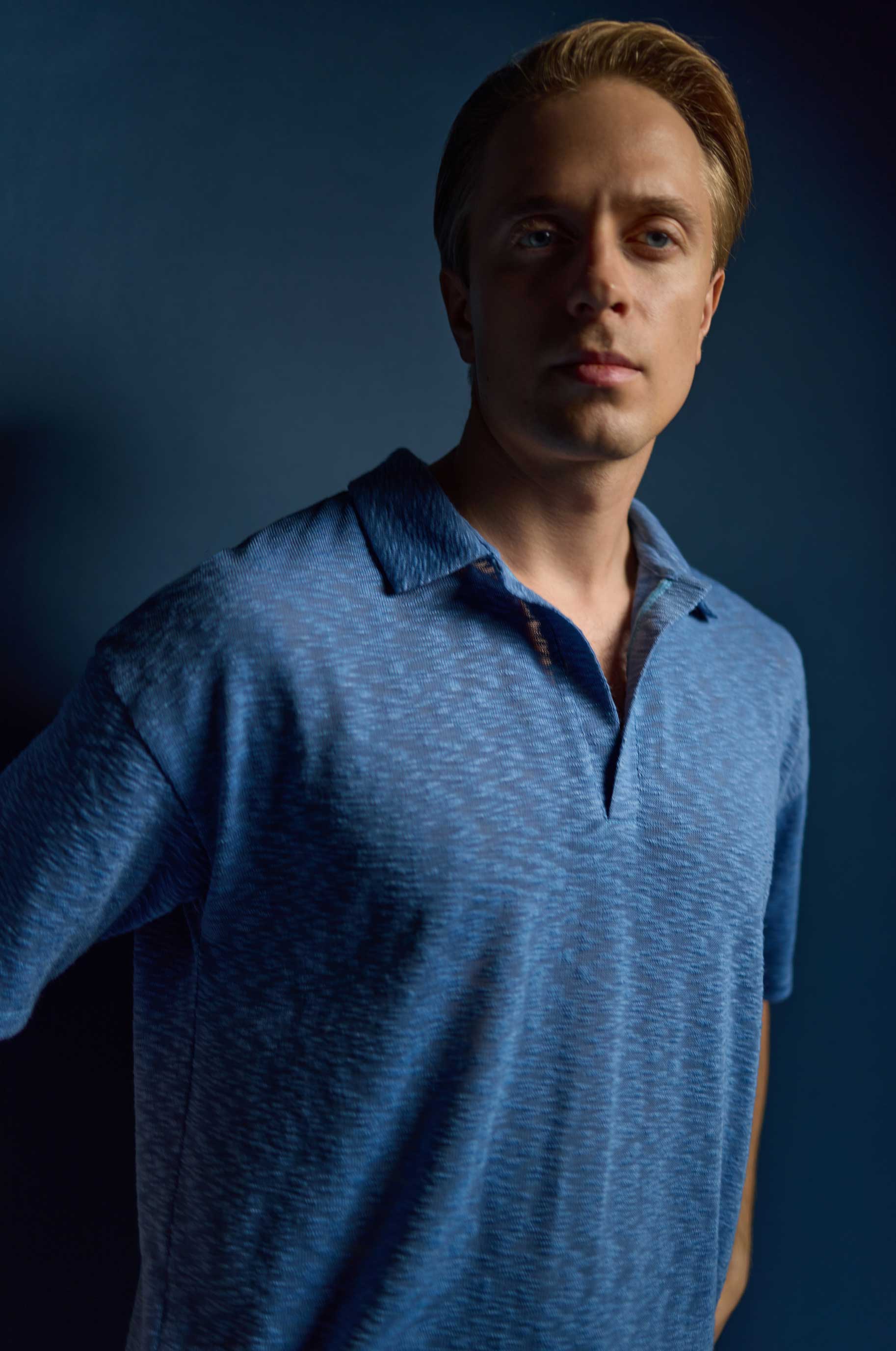 T-shirt Piquant Blue