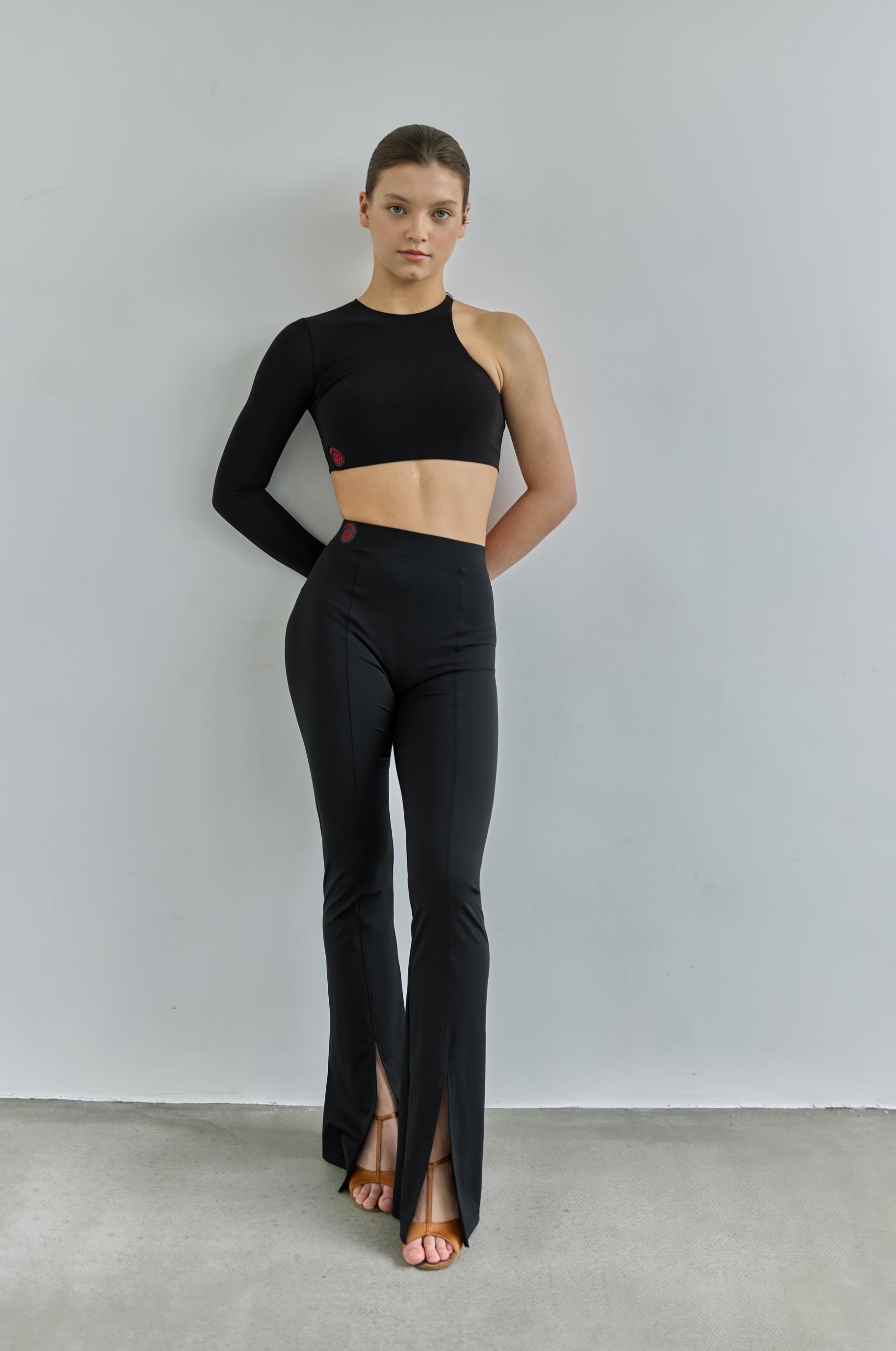 Брюки Slim для бальных танцев, цвет Черный 