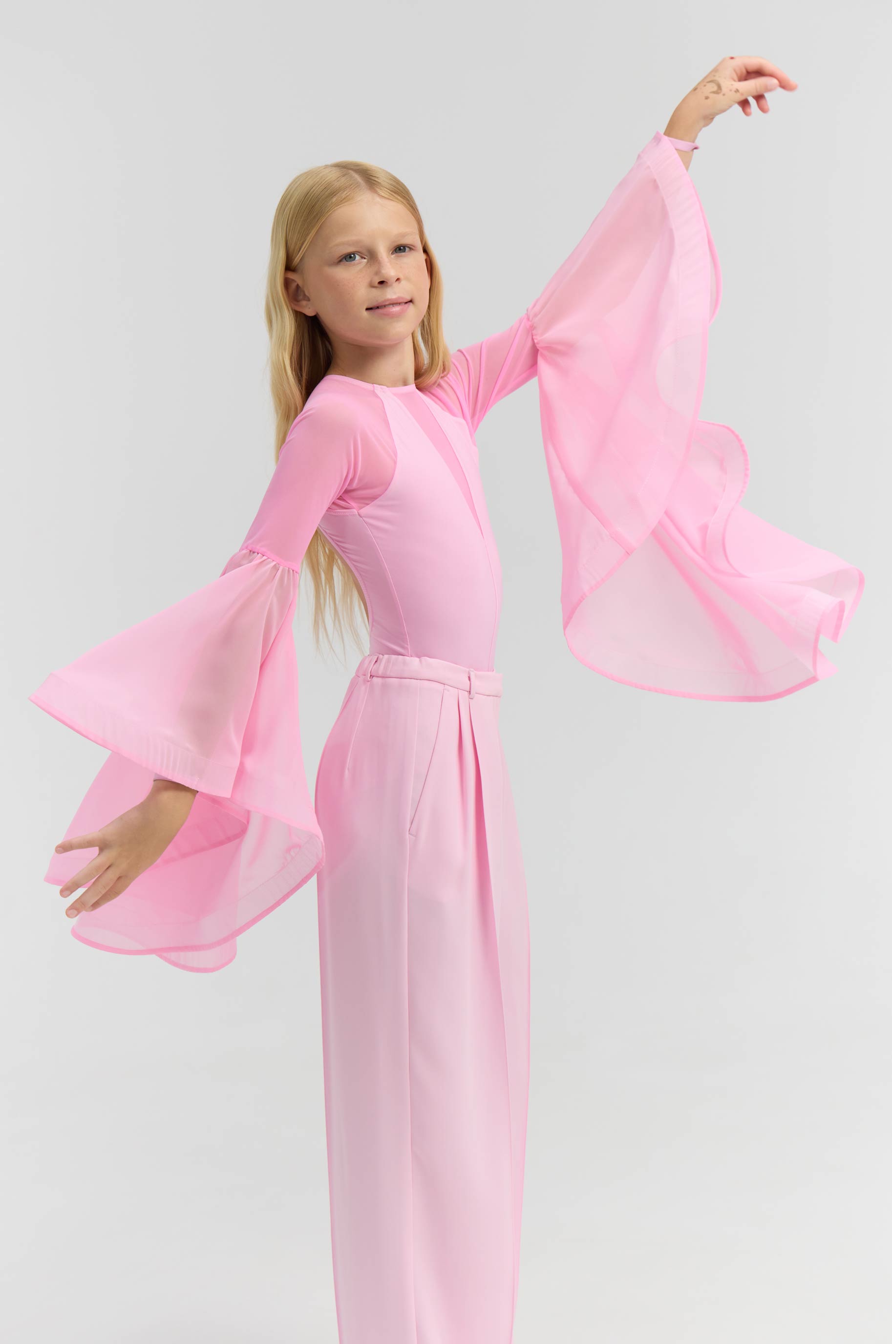 Боди Flaper Pink Kid для бальных танцев, цвет Розовый 