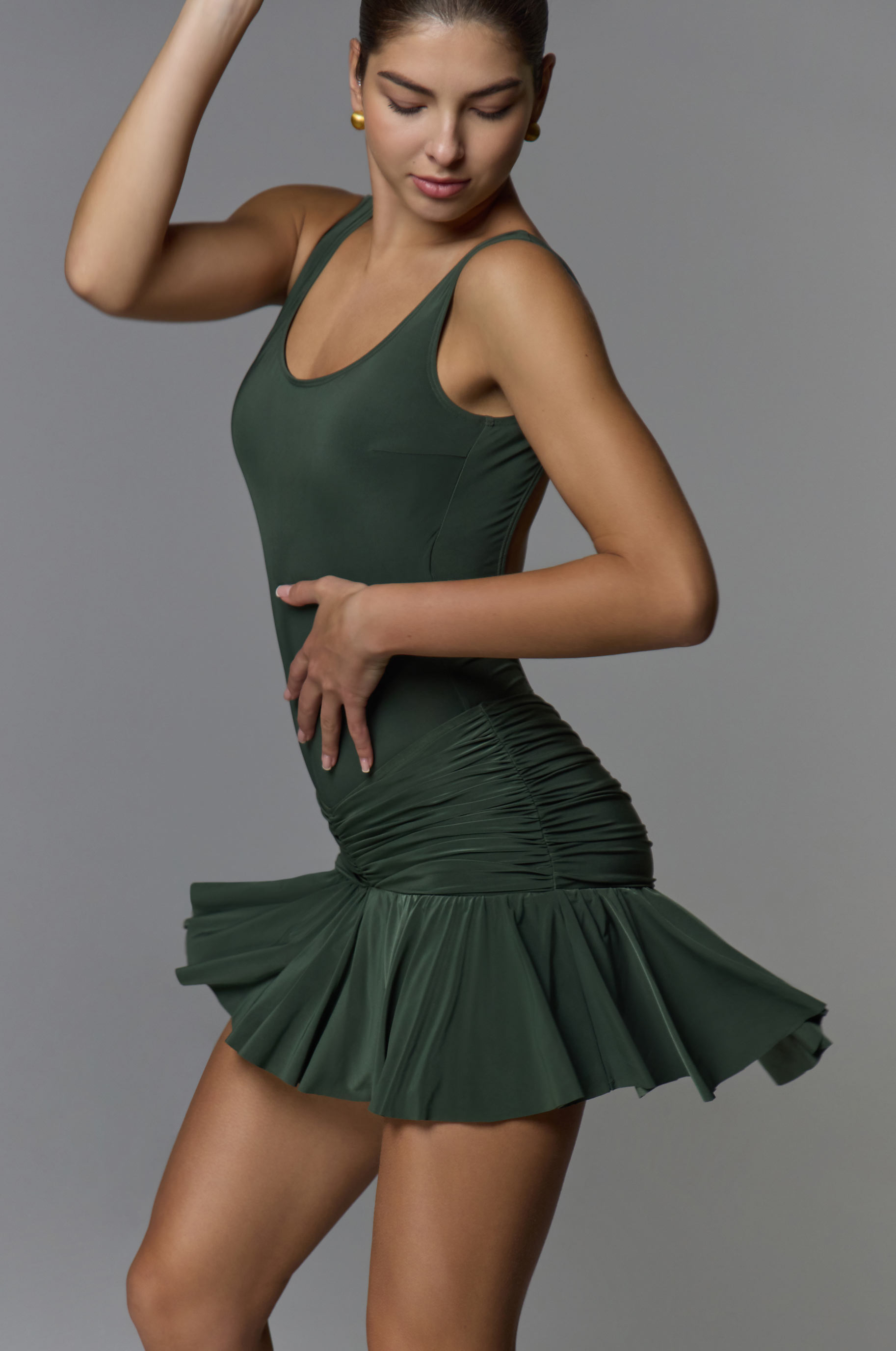 Боди Freedom Hacqui для бальных танцев, цвет Хаки 