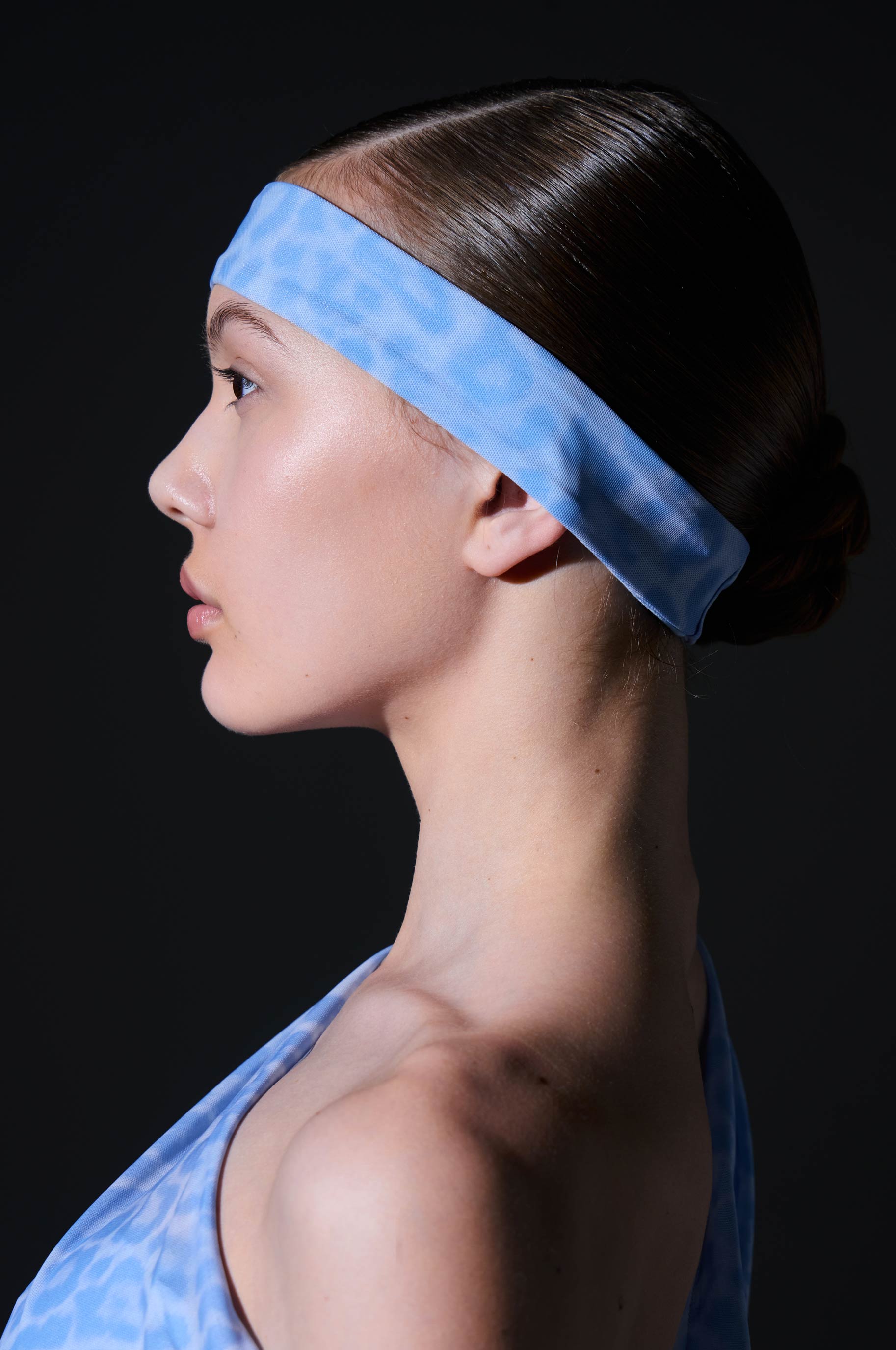 Повязка Фаун Лео Блю для бальных танцев, цвет Голубой Серый 