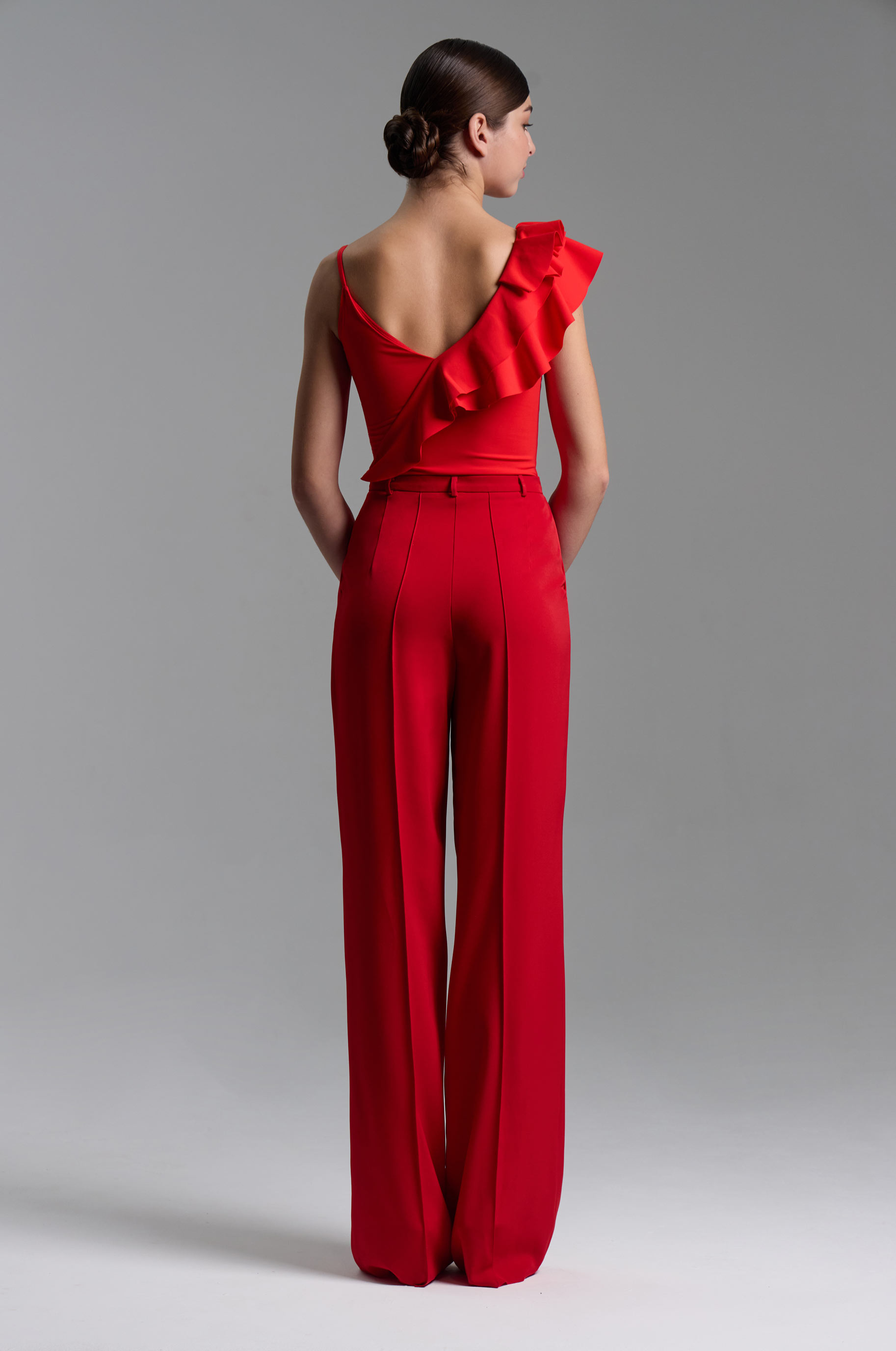 Боди Муза для бальных танцев, цвет Красный 