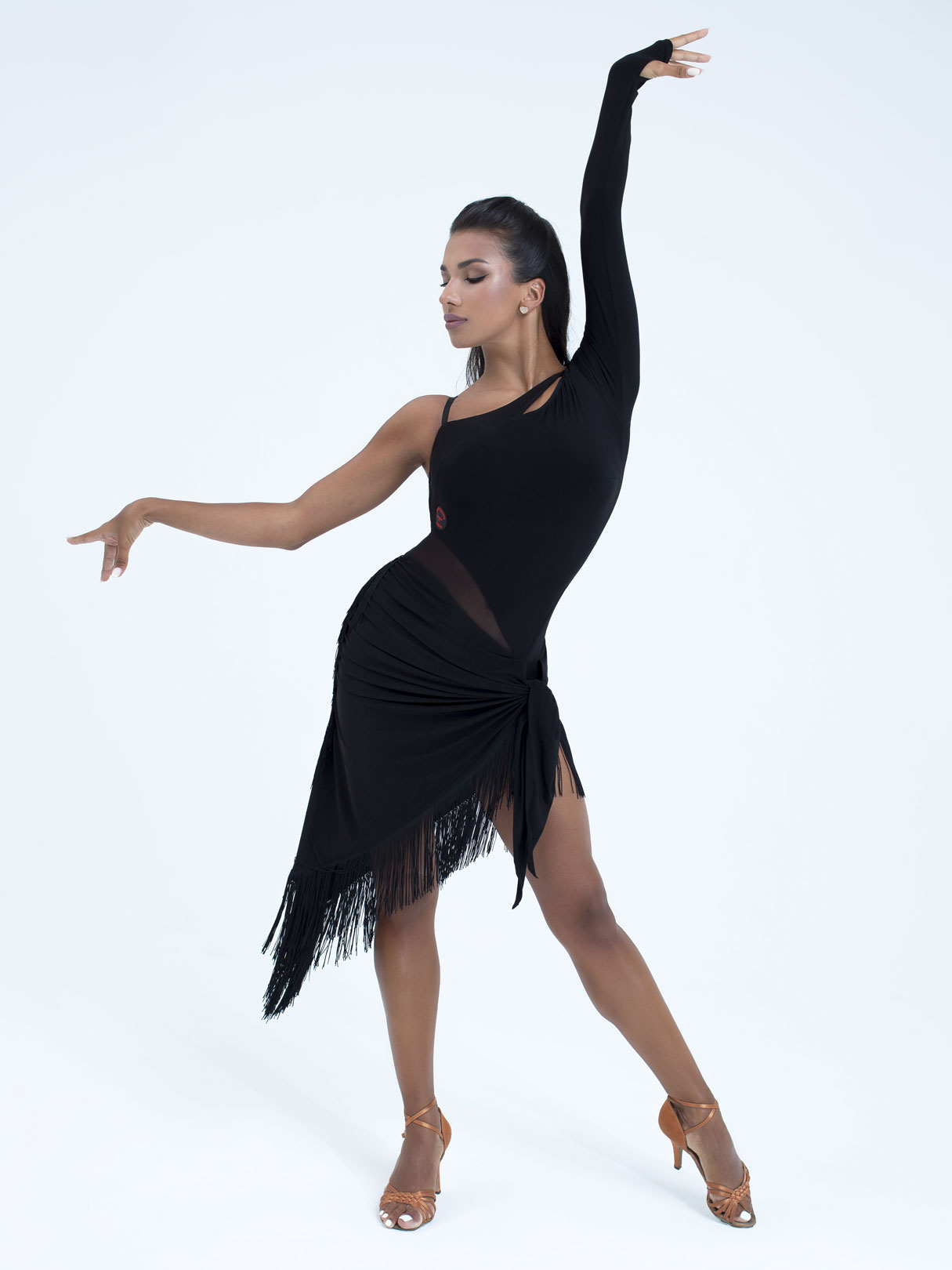 Платье Shawl для бальных танцев, цвет Черный 