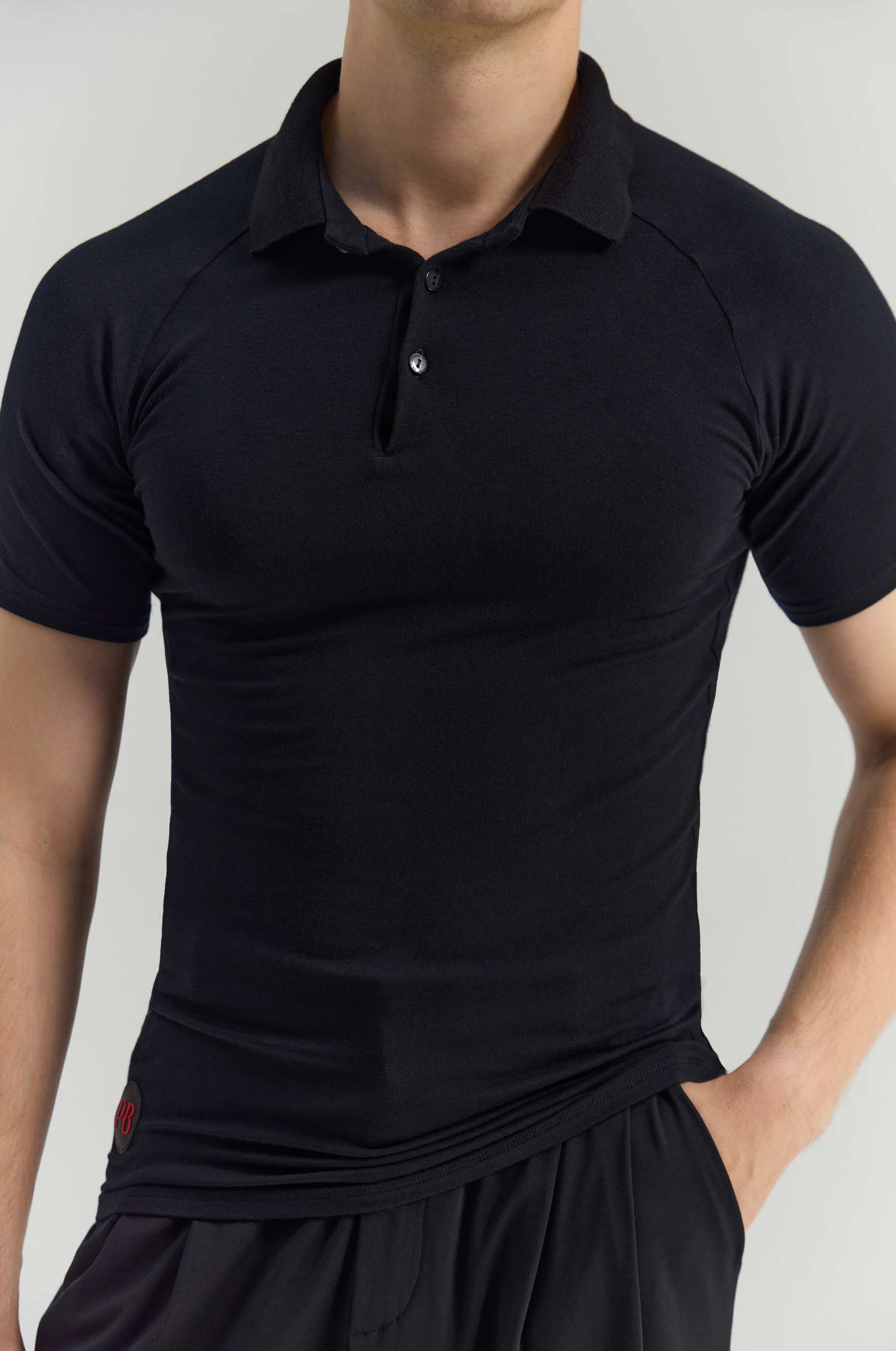 Футболка Polo New для бальных танцев, цвет Черный 