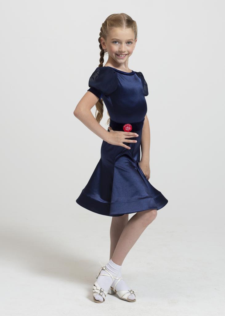 Платье Plaine kid для бальных танцев, цвет Темно-синий (navy) 