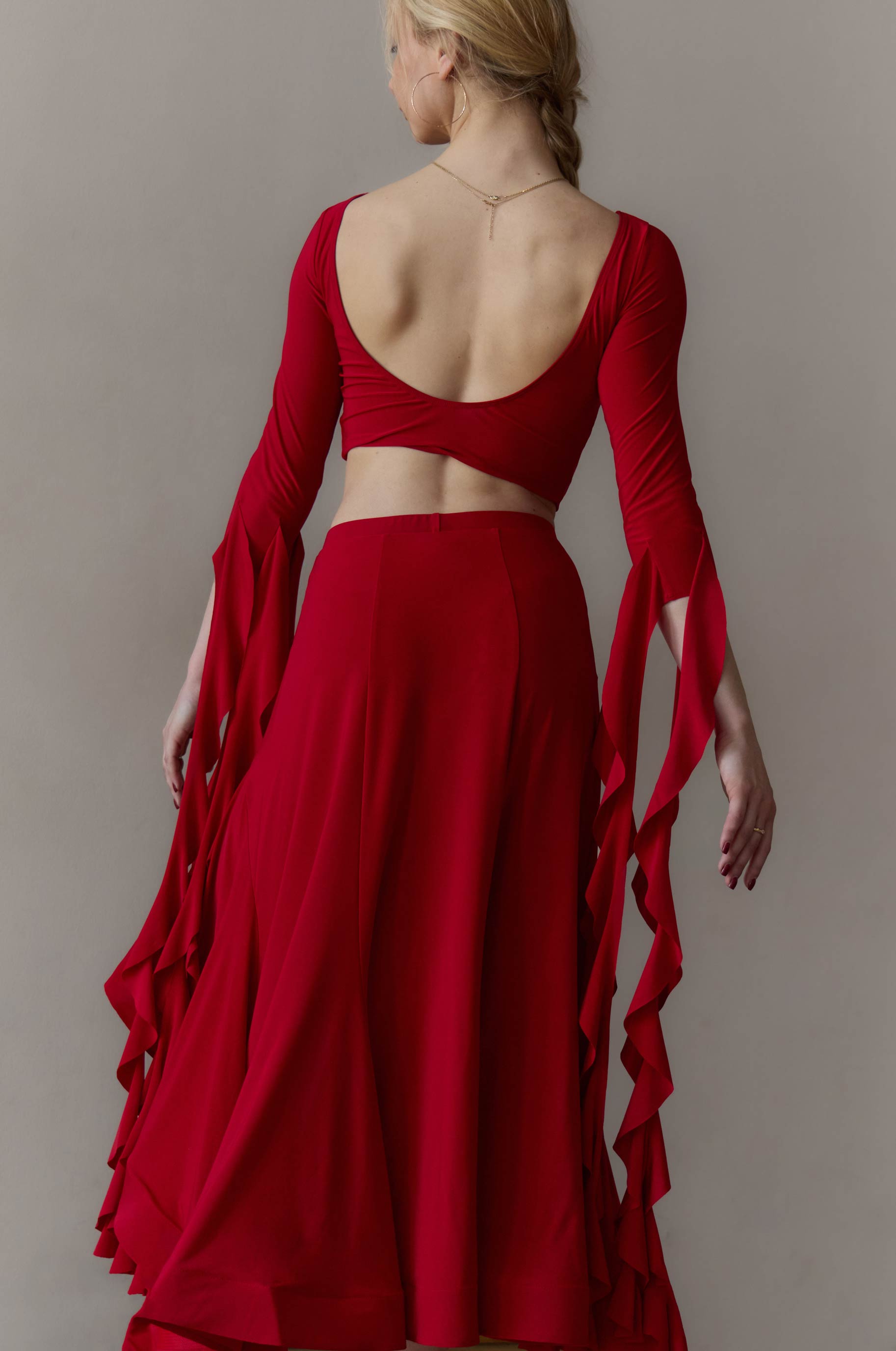 Юбка Фокус для бальных танцев, цвет Красный 