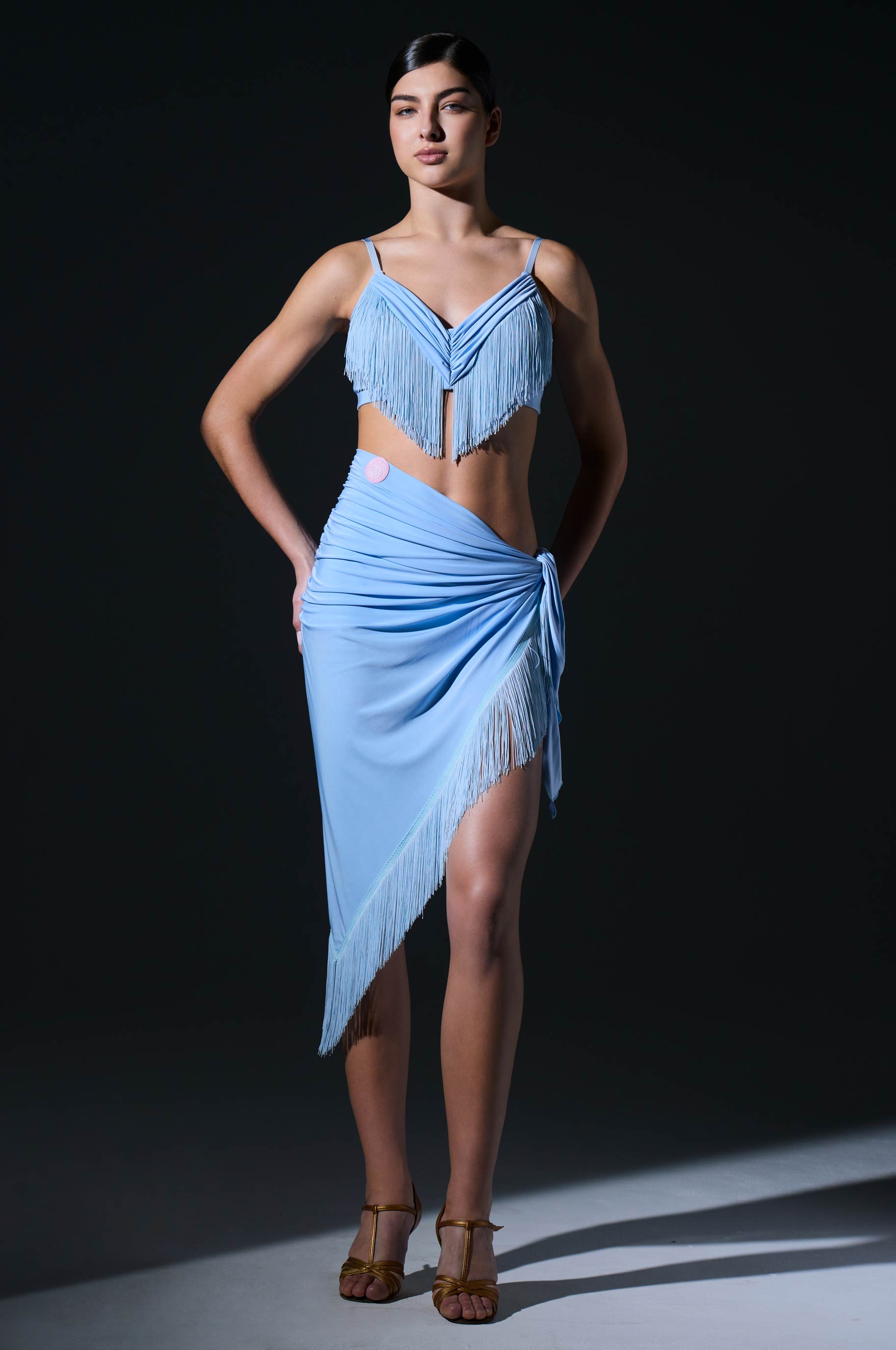 Топ Чувства для бальных танцев, цвет Голубой 