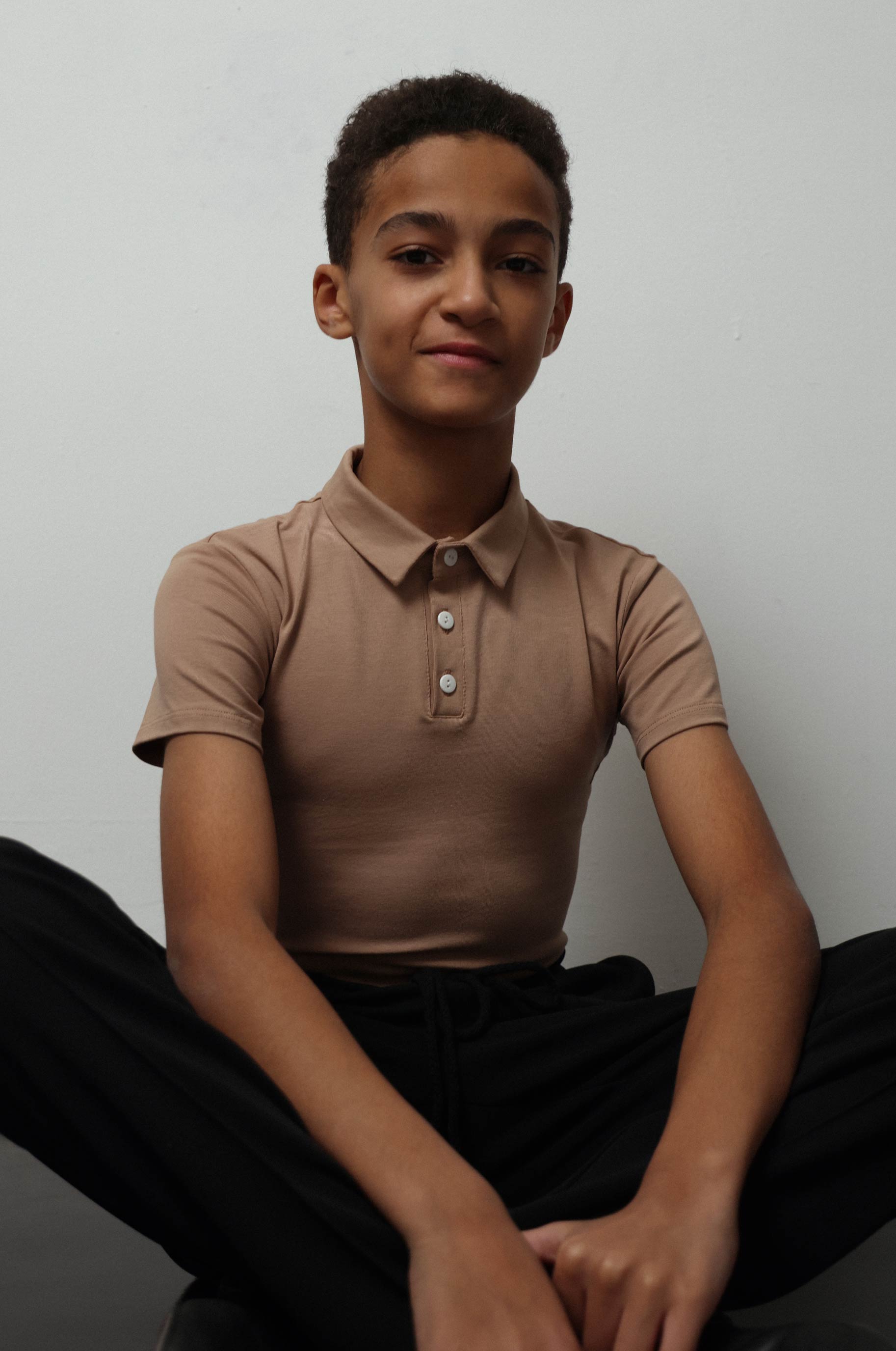 Футболка Polo Nutmeg kid для бальных танцев, цвет Бежевый 