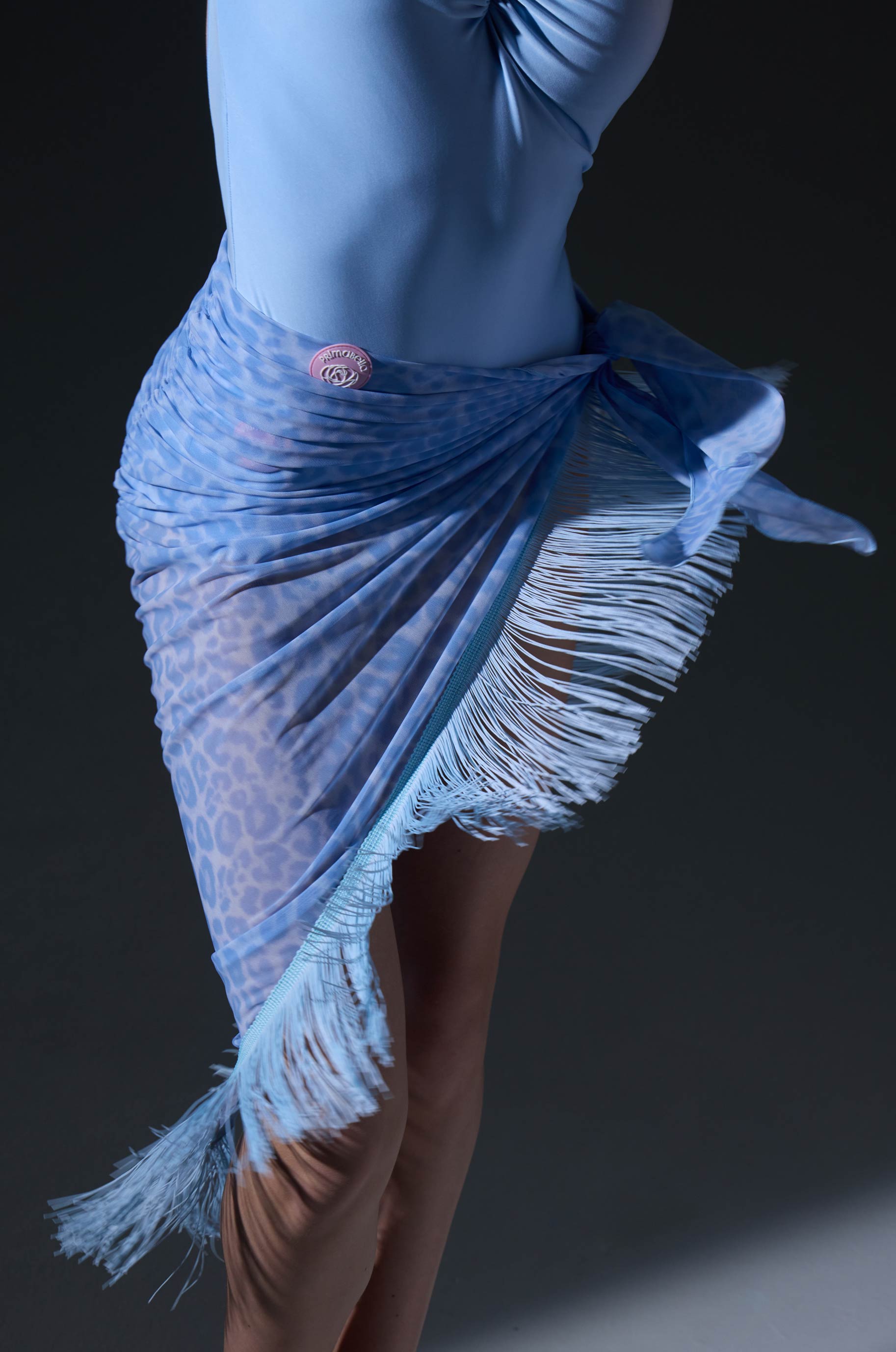 Платок Фринж Лео Блю для бальных танцев, цвет Голубой 