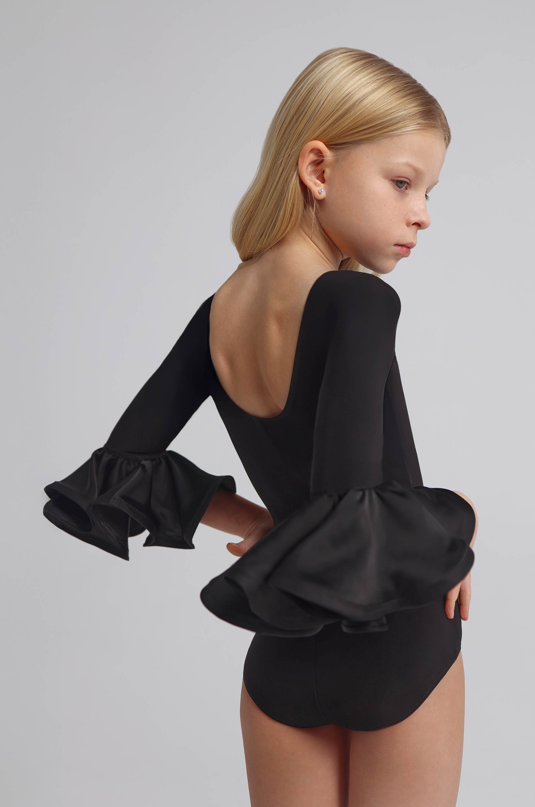 Боди Mix Kid для бальных танцев, цвет Черный 