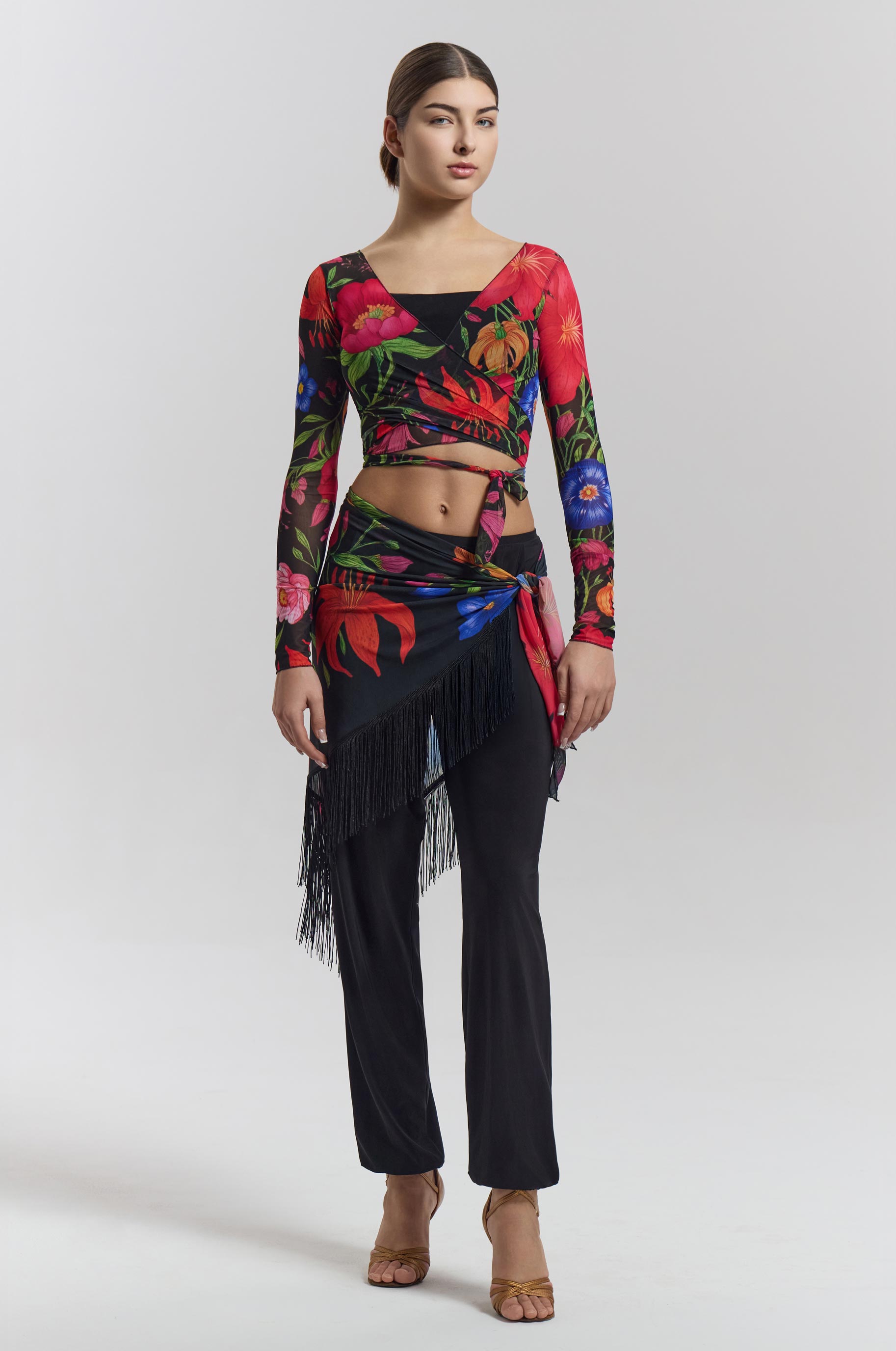 Платок Flora для бальных танцев, цвет Разноцветный 