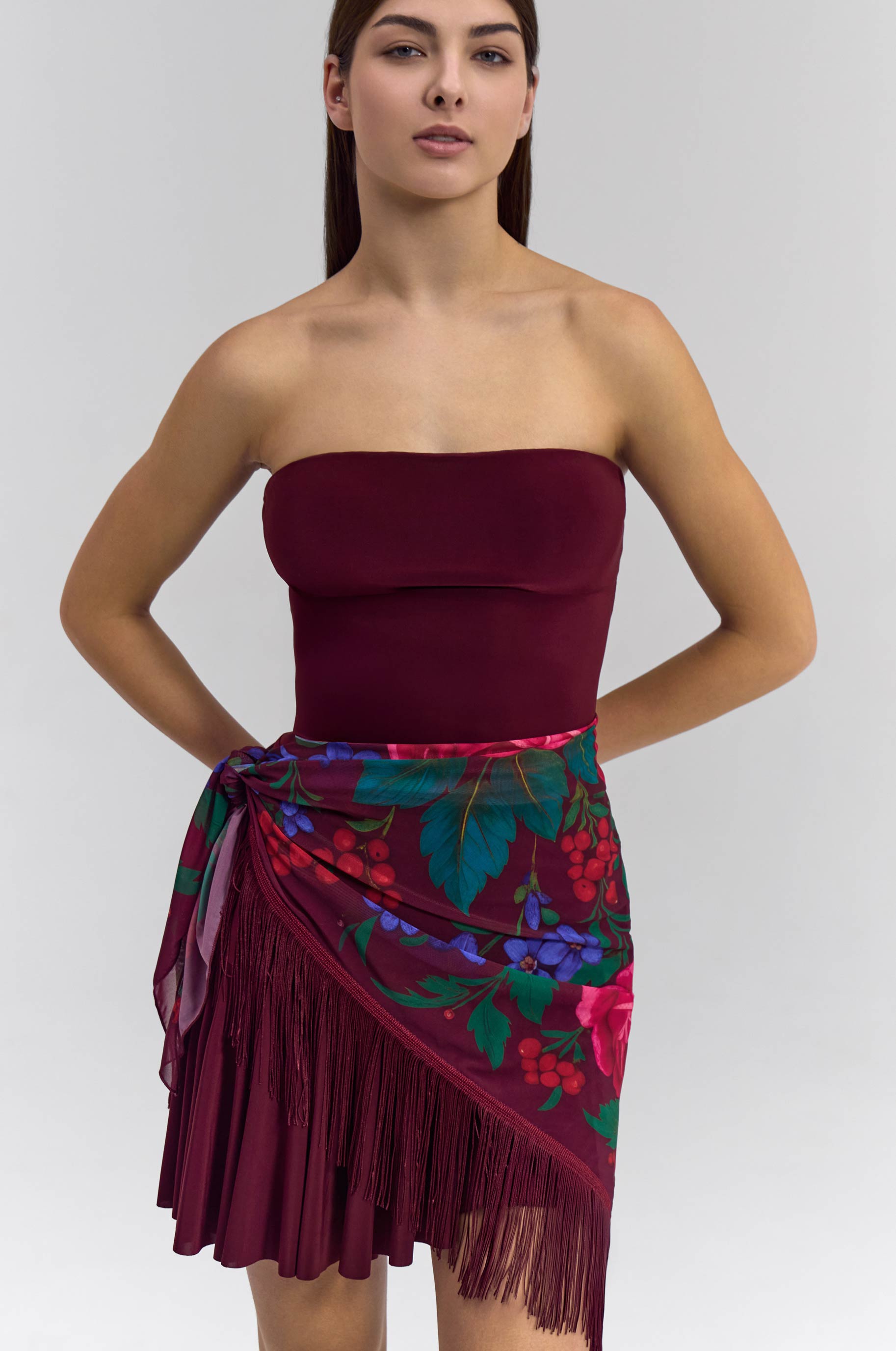 Платок A La Russe для бальных танцев, цвет Бордовый 