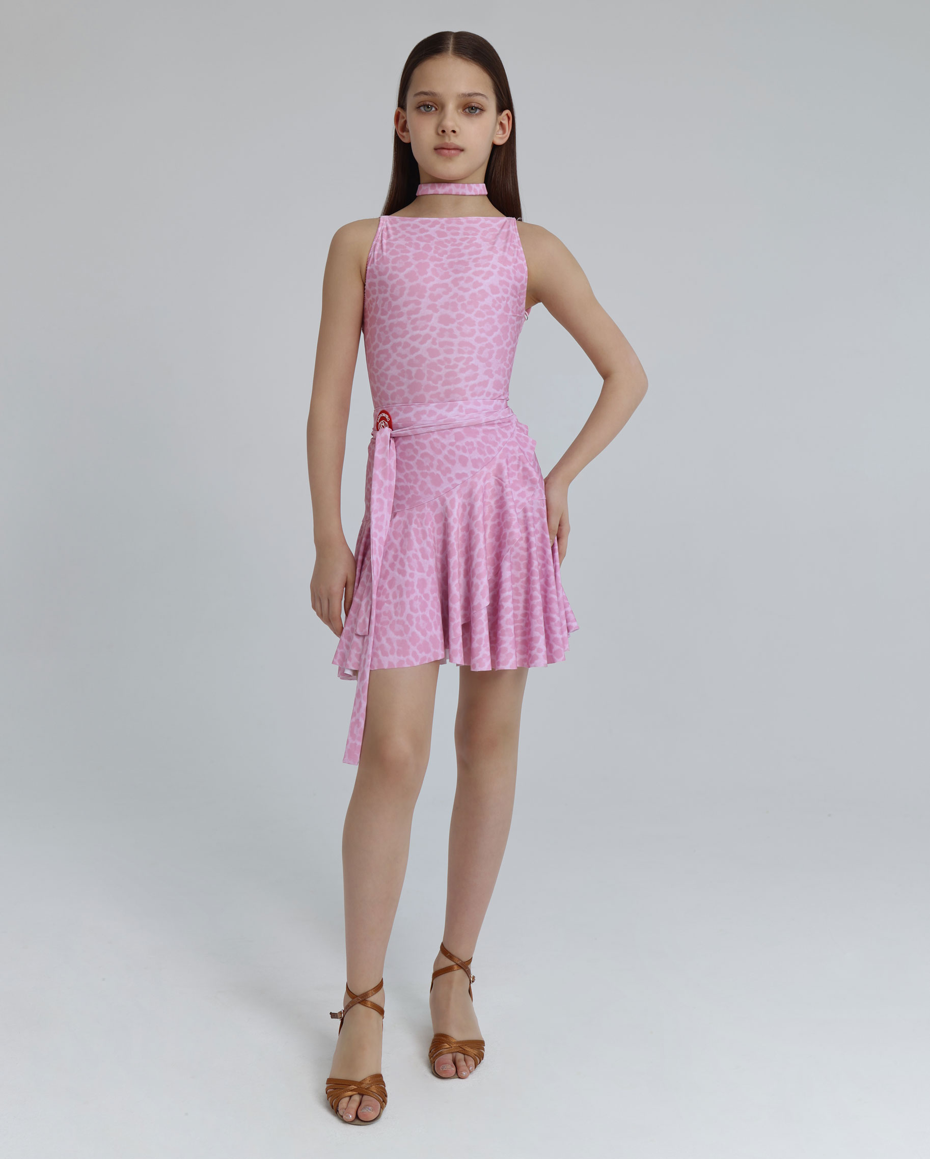 Юбка Excellence Pink Leo Kid для бальных танцев, цвет Розовый 