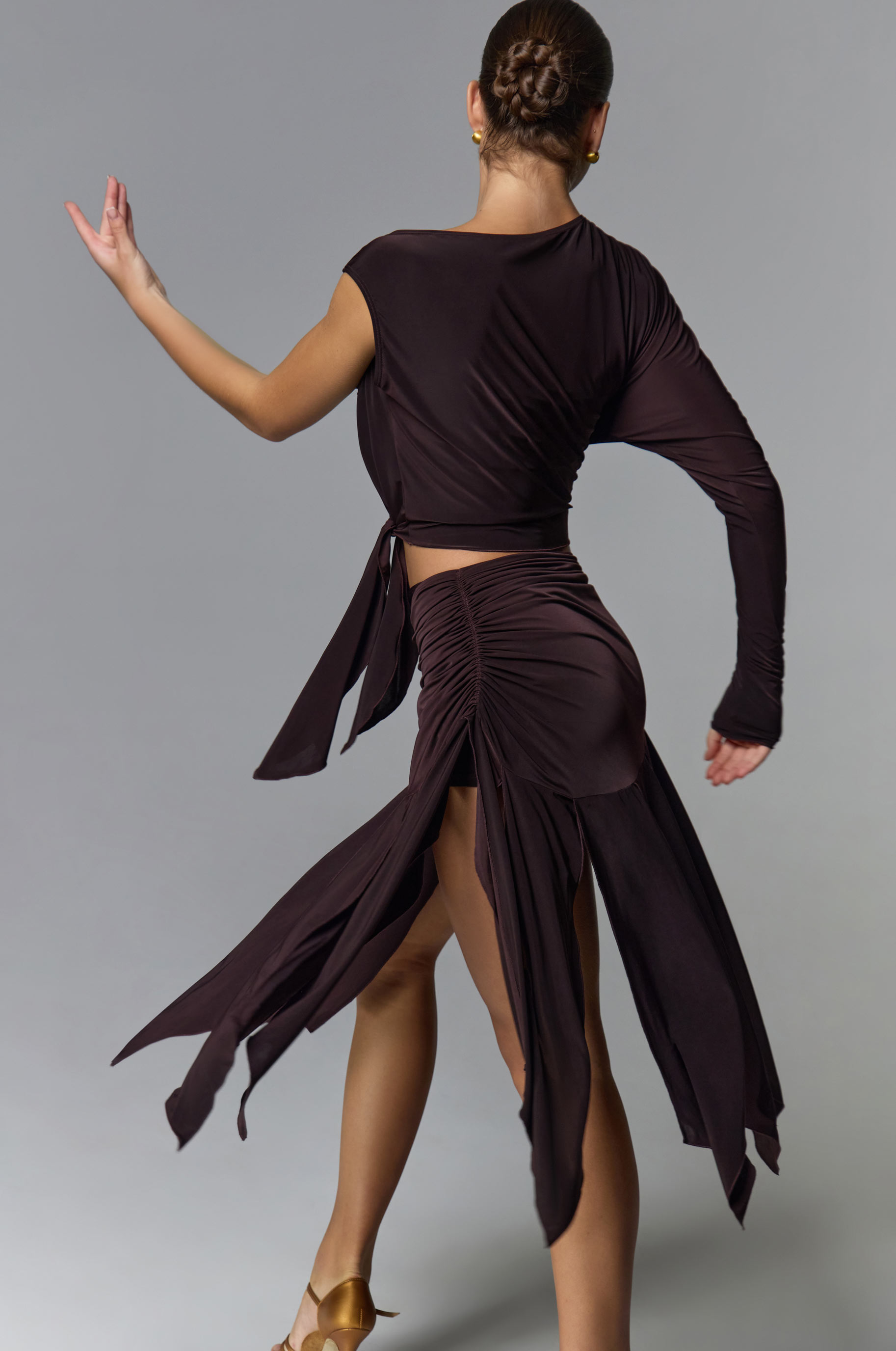 Топ Katana Brown для бальных танцев, цвет Коричневый 