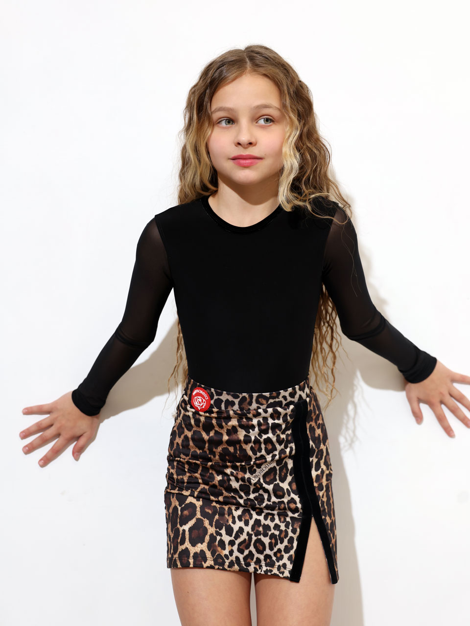 Юбка Mini Leo Kid для бальных танцев, цвет Леопардовый 