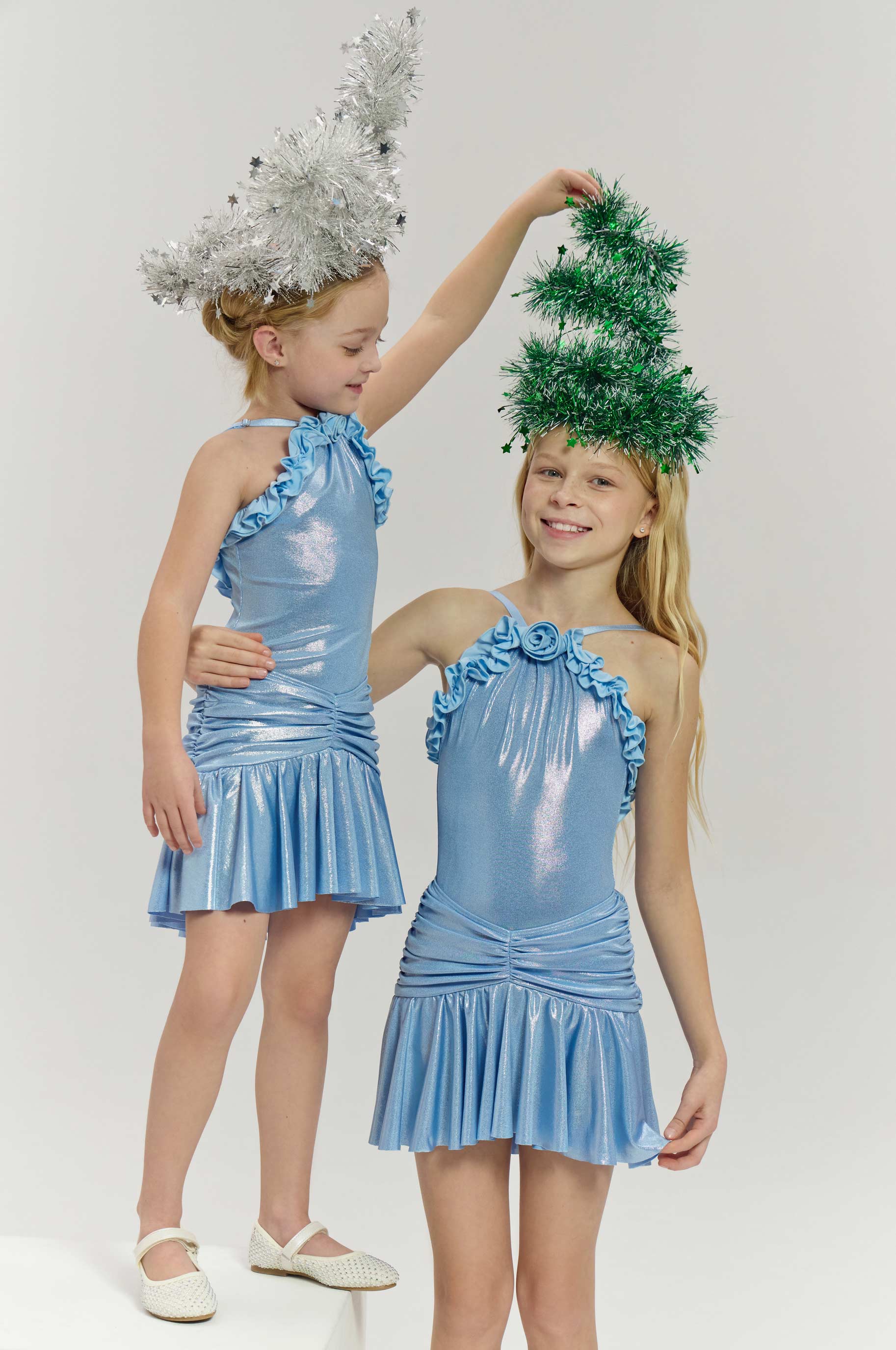 Боди Ruffli Sparkle Kid для бальных танцев, цвет Синий 