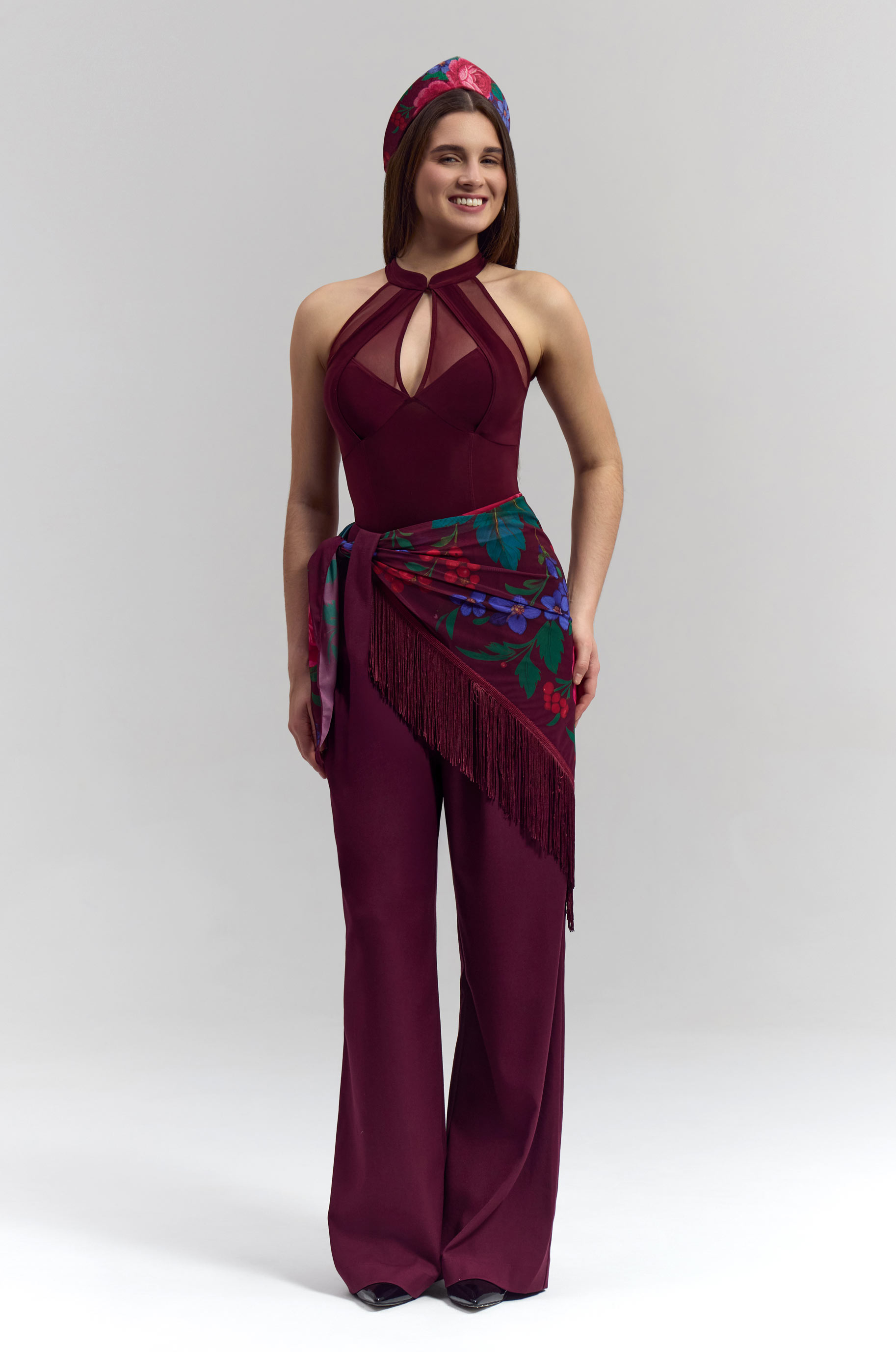 Брюки Fierce Burgund для бальных танцев, цвет Красный 