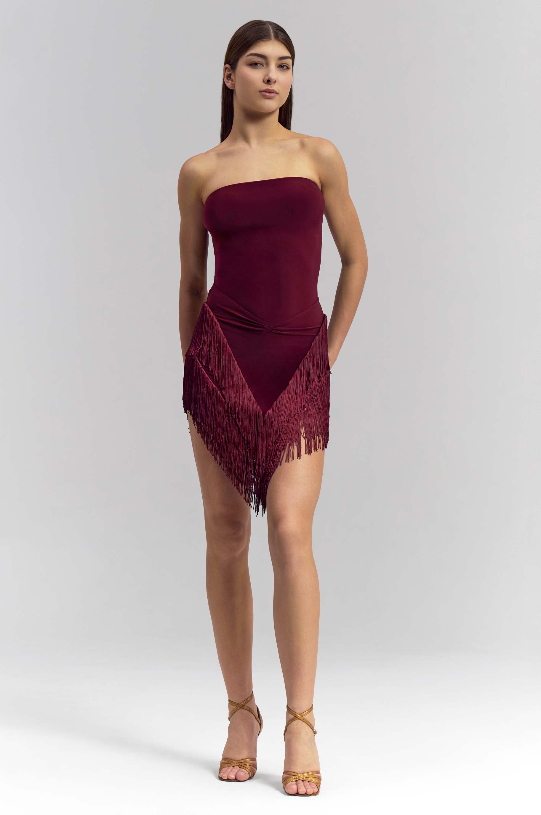 Юбка Dance Burgund для бальных танцев, цвет Бордовый 