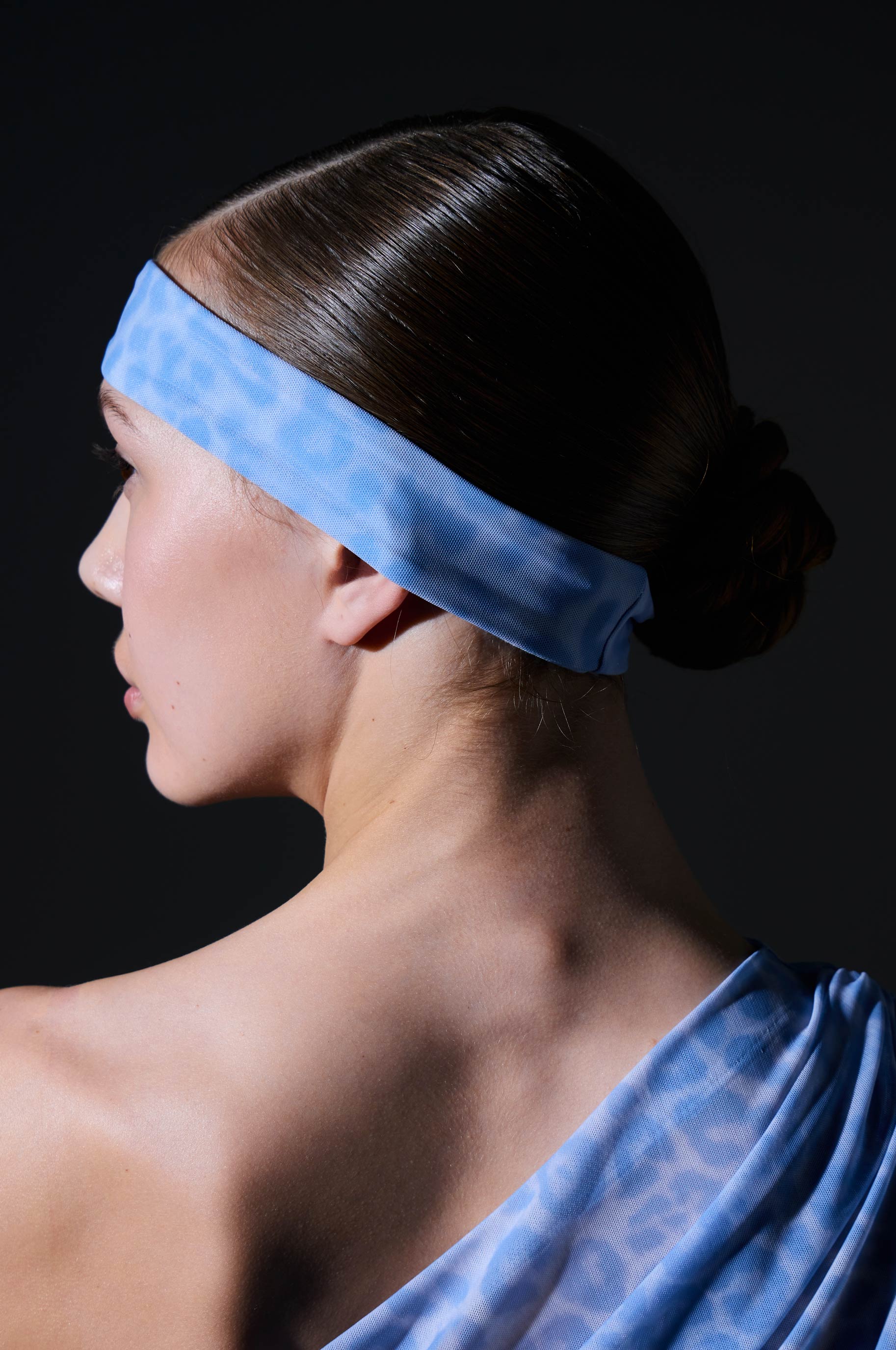 Повязка Фаун Лео Блю для бальных танцев, цвет Голубой Серый 