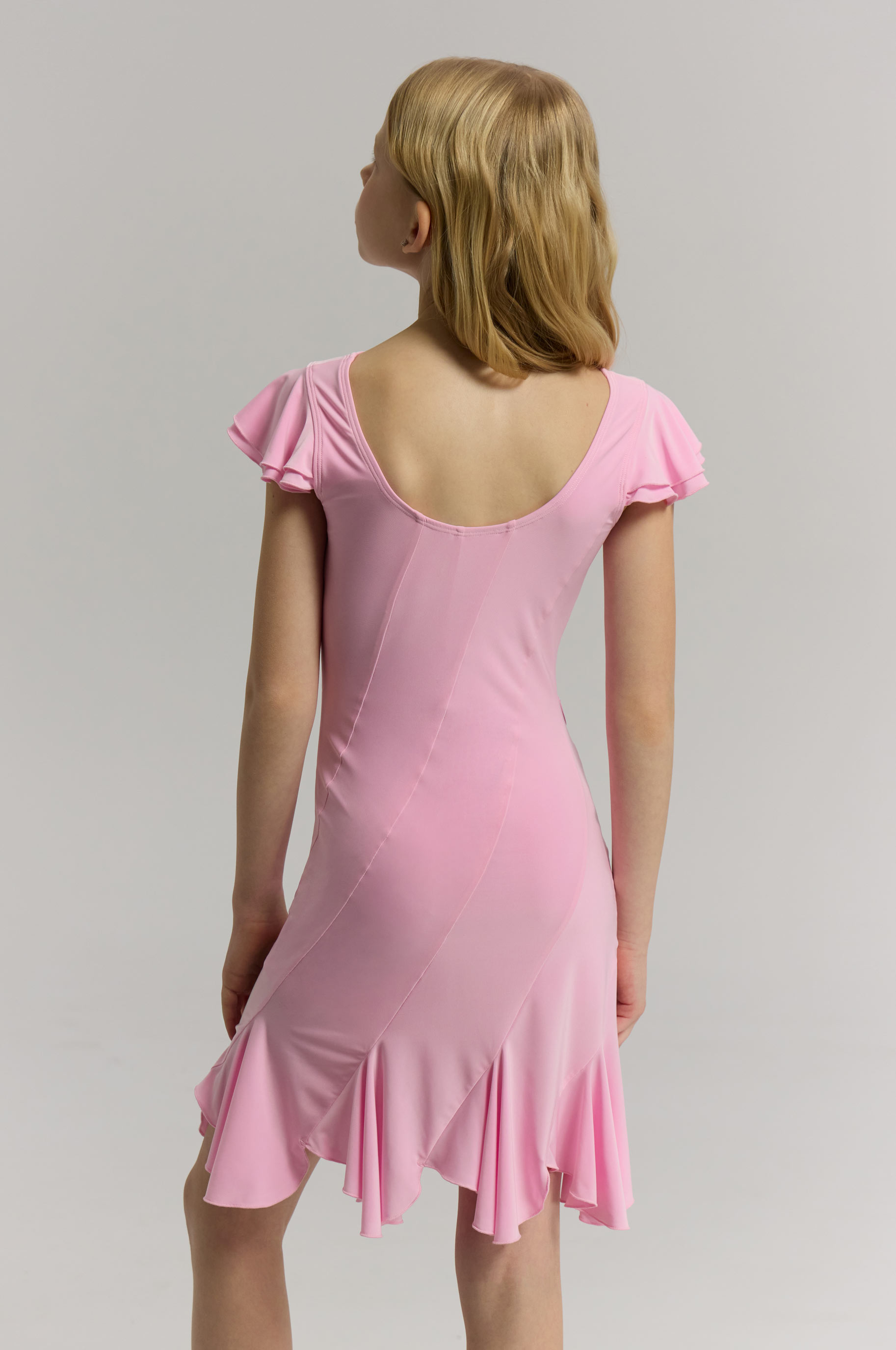 Платье Spins Pink Kid для бальных танцев, цвет Розовый 