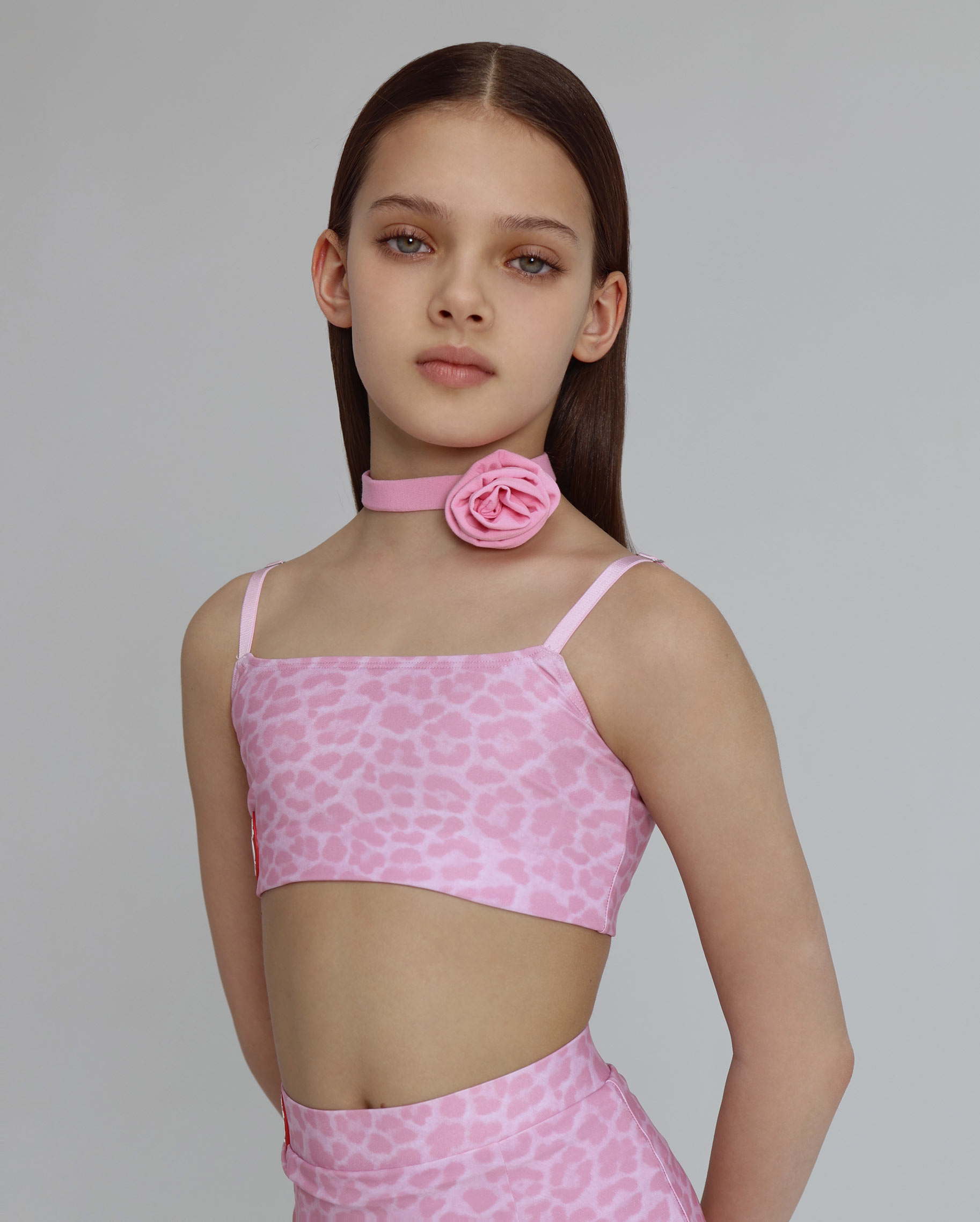 Топ Dawn Pink Leo Kid для бальных танцев, цвет Розовый 