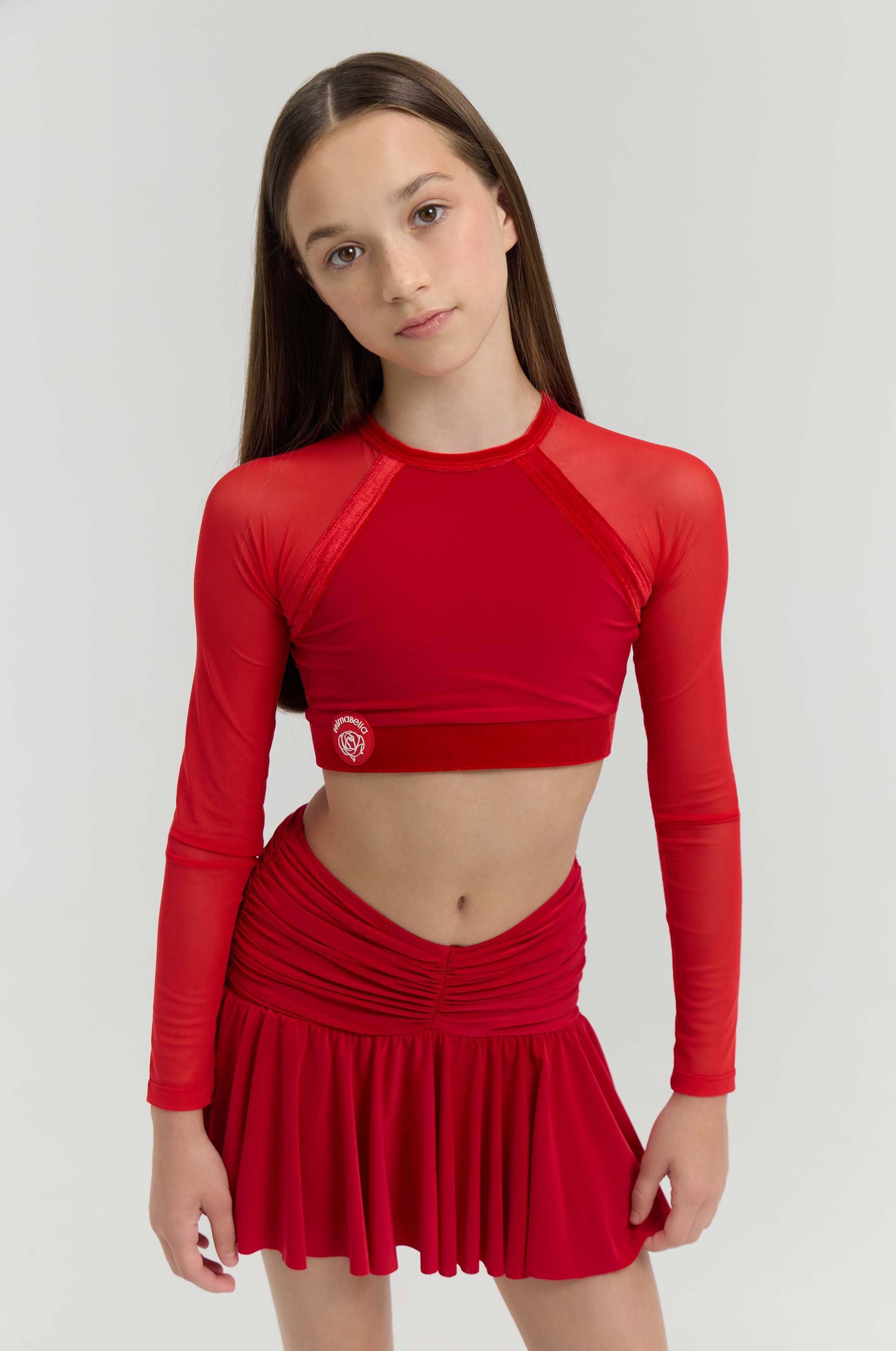 Топ Escaler Red kid для бальных танцев, цвет Красный 