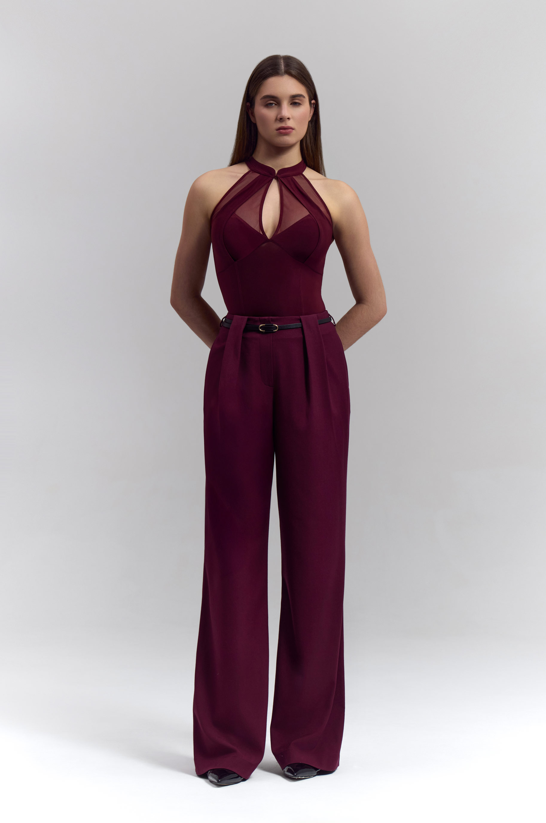 Брюки Fierce Burgund для бальных танцев, цвет Красный 