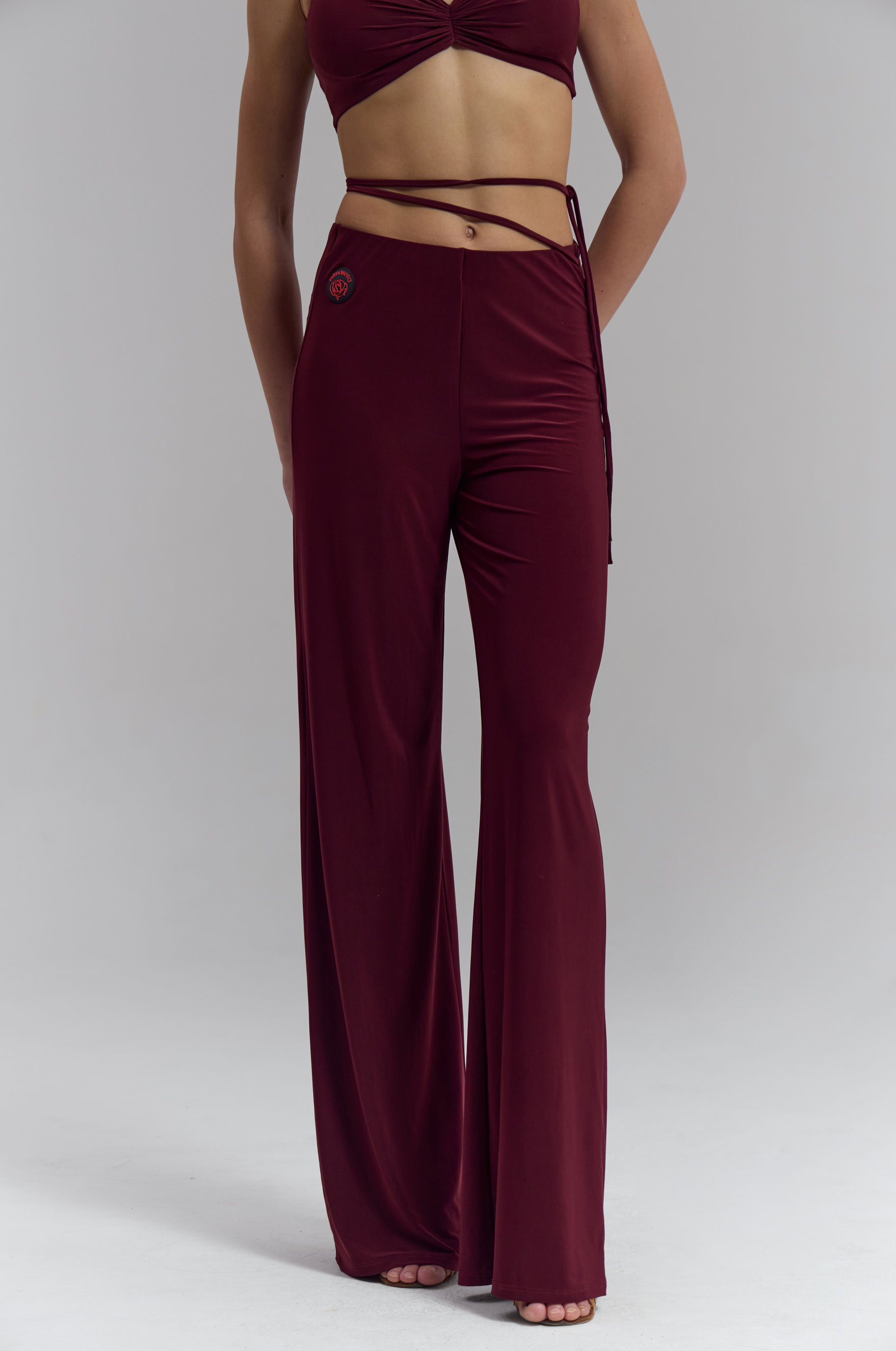 Брюки Peach Burgund для бальных танцев, цвет Красный Черный 