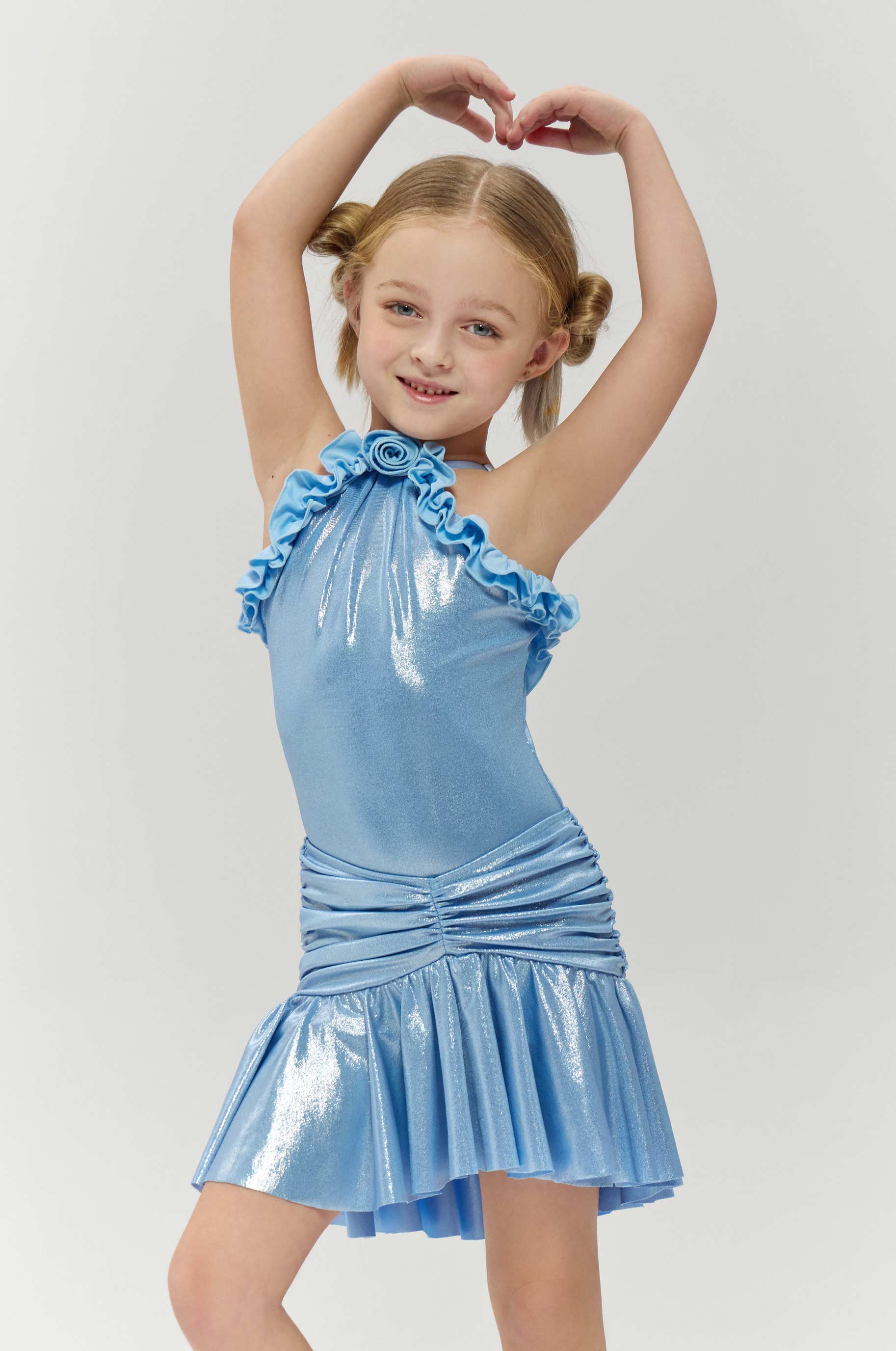 Боди Ruffli Sparkle Kid для бальных танцев, цвет Синий 
