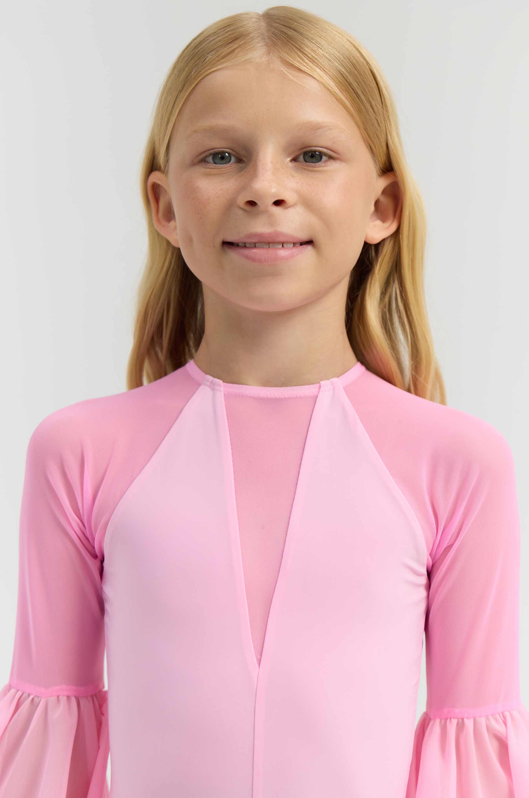 Боди Flaper Pink Kid для бальных танцев, цвет Розовый 