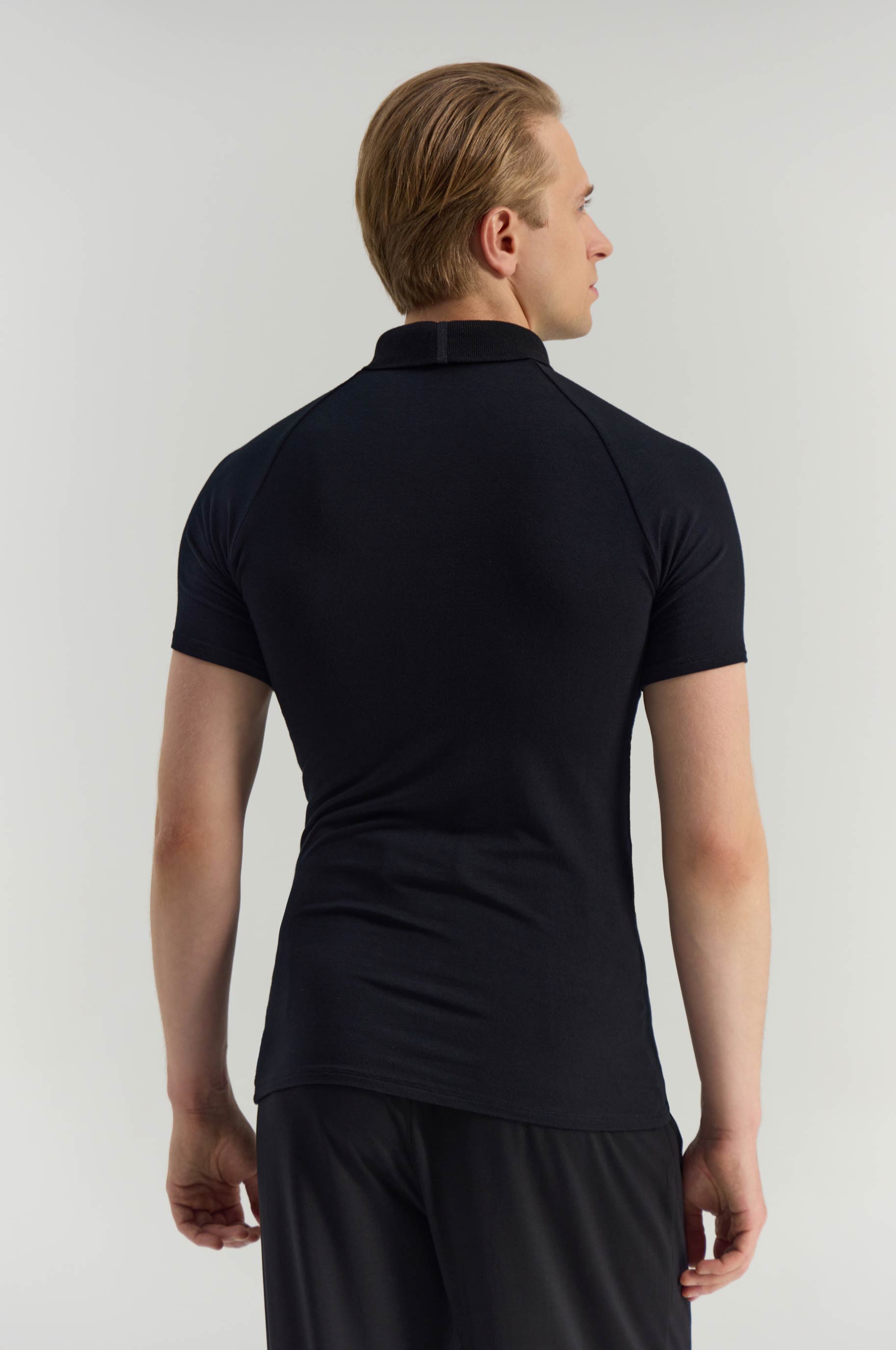 Футболка Polo New для бальных танцев, цвет Черный 