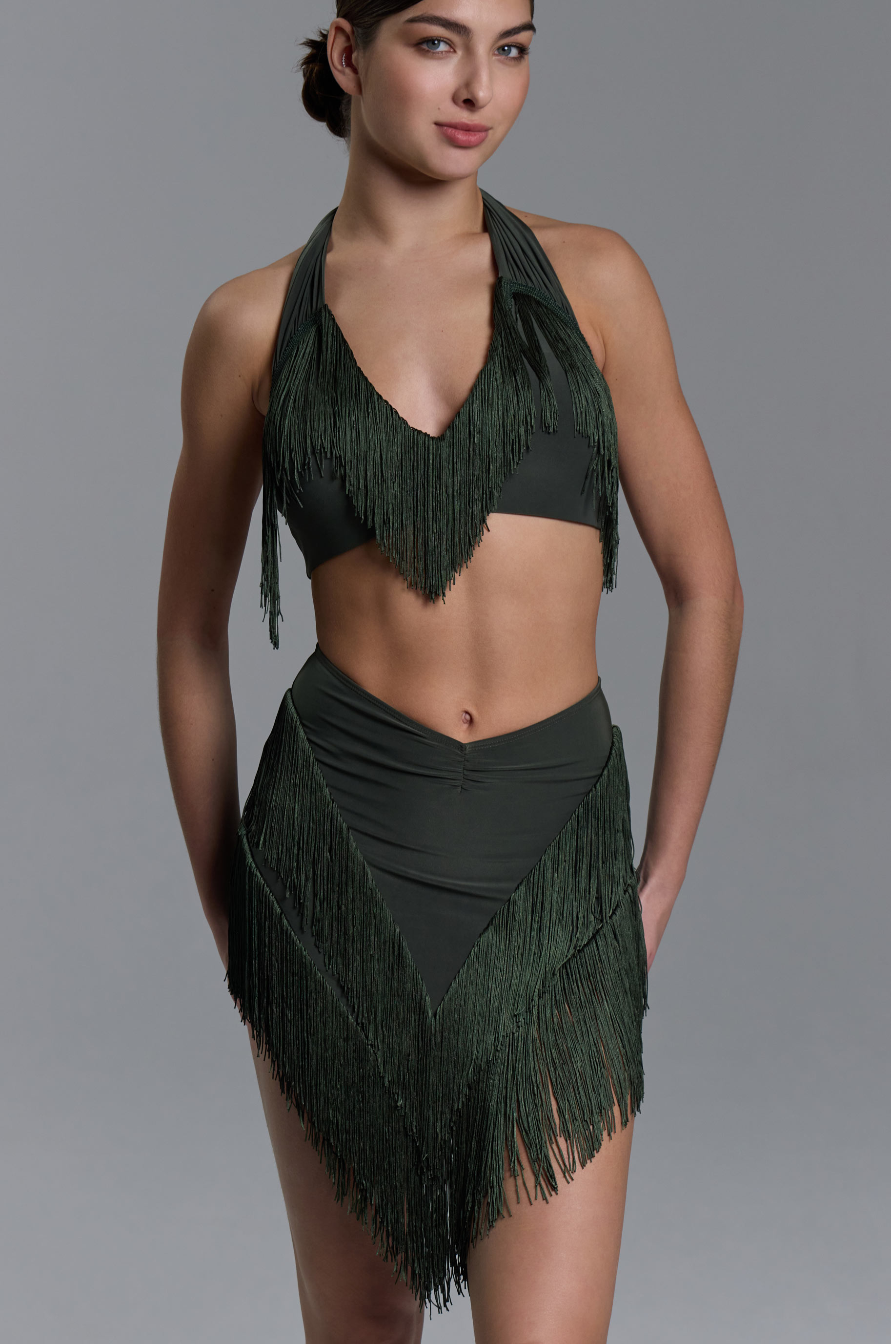 Топ Хаки Флоу для бальных танцев, цвет Хаки 