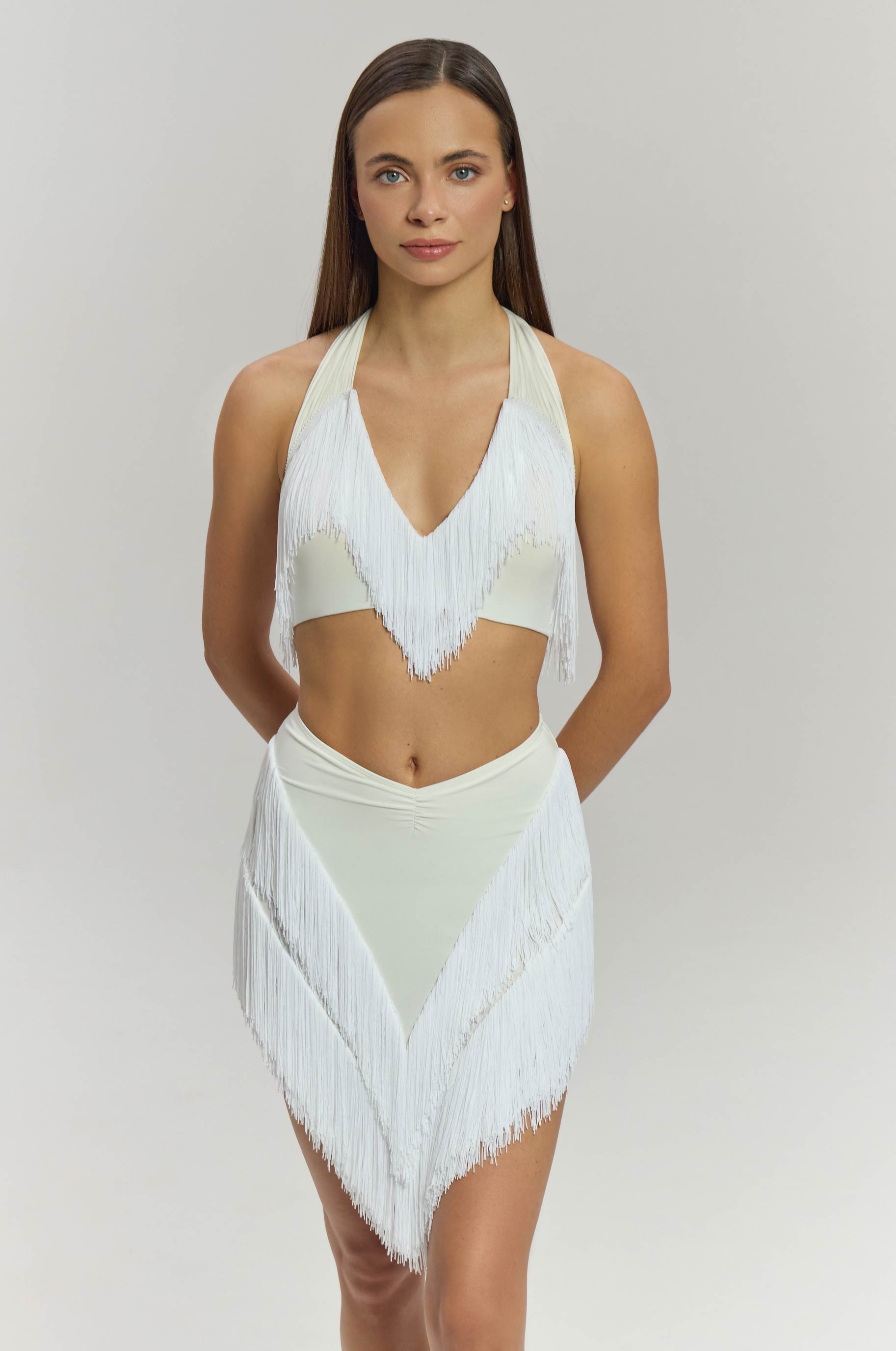 Юбка Момент для бальных танцев, цвет Белый 