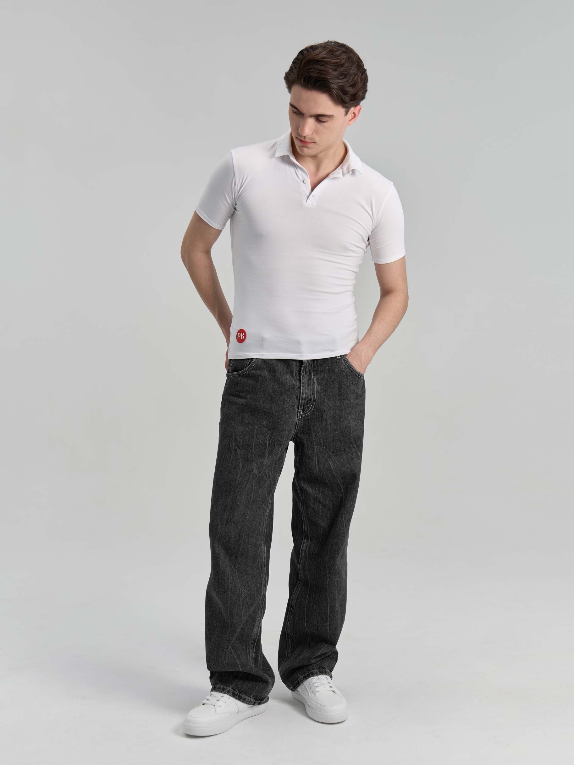 Футболка Polo White для бальных танцев, цвет Белый 