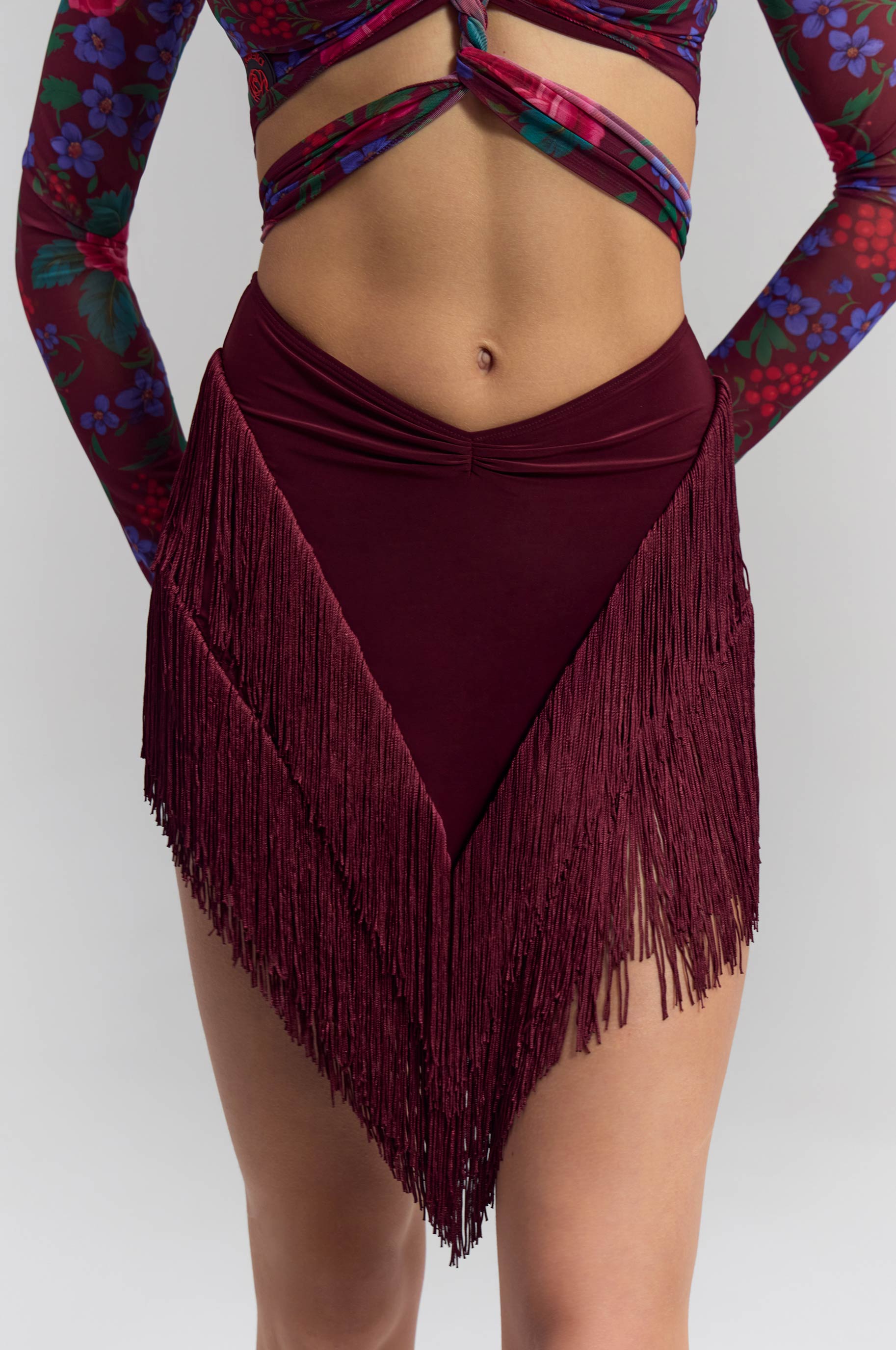 Топ Bolero A La Russe для бальных танцев, цвет Бордовый 