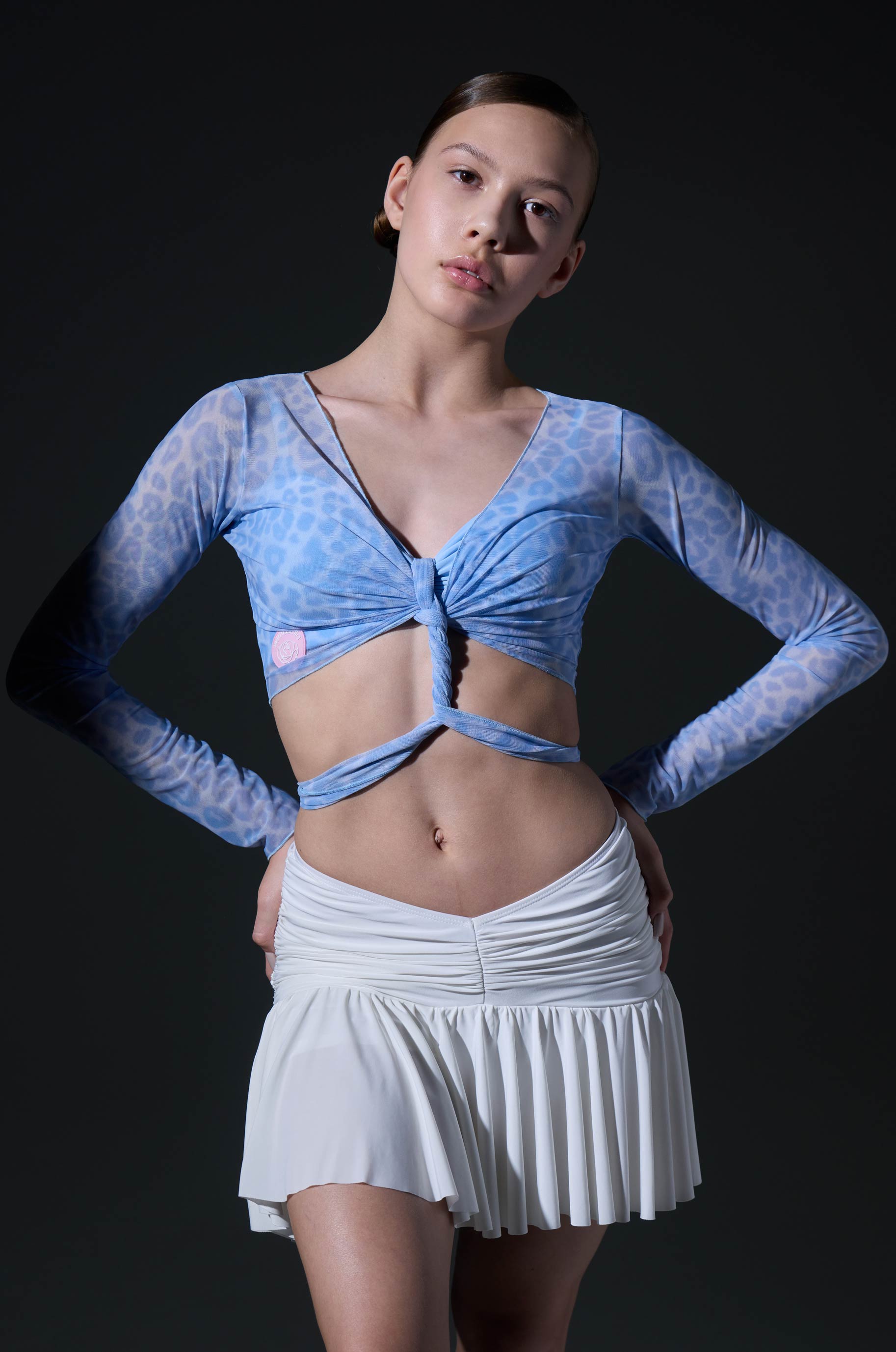 Топ Болеро Инстинкт для бальных танцев, цвет Голубой 