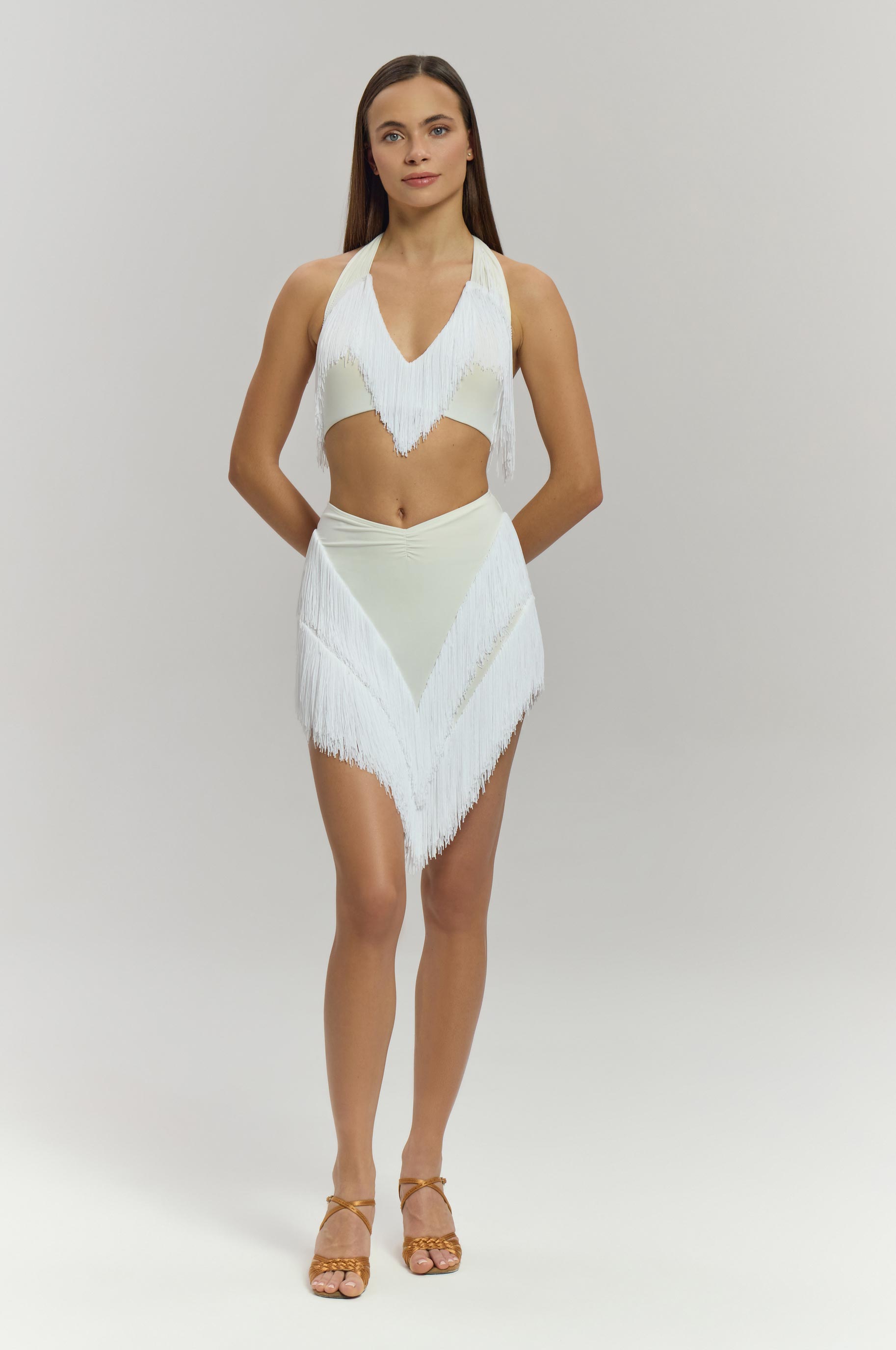 Топ Момент для бальных танцев, цвет Белый 