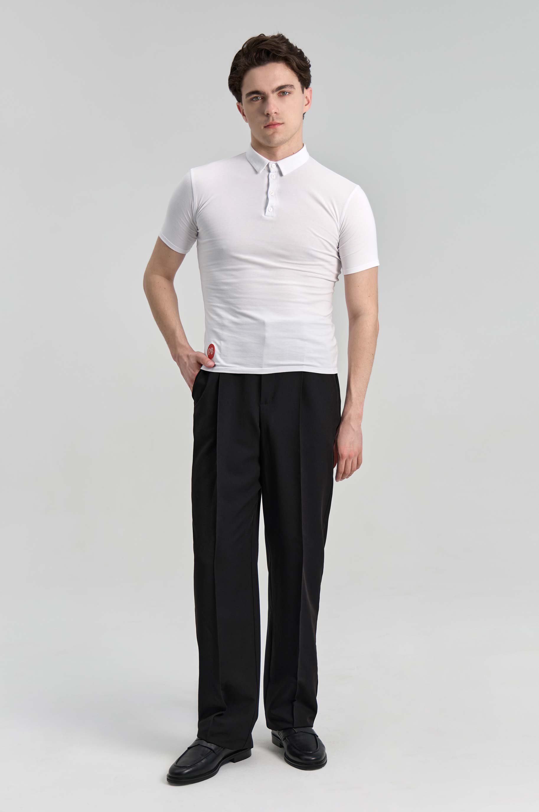 Футболка Polo White для бальных танцев, цвет Белый 