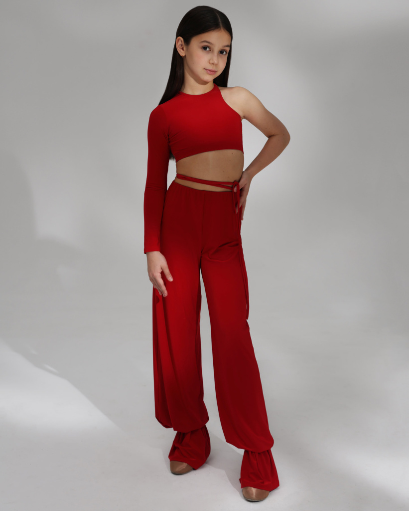 Trousers Peach Red Kid