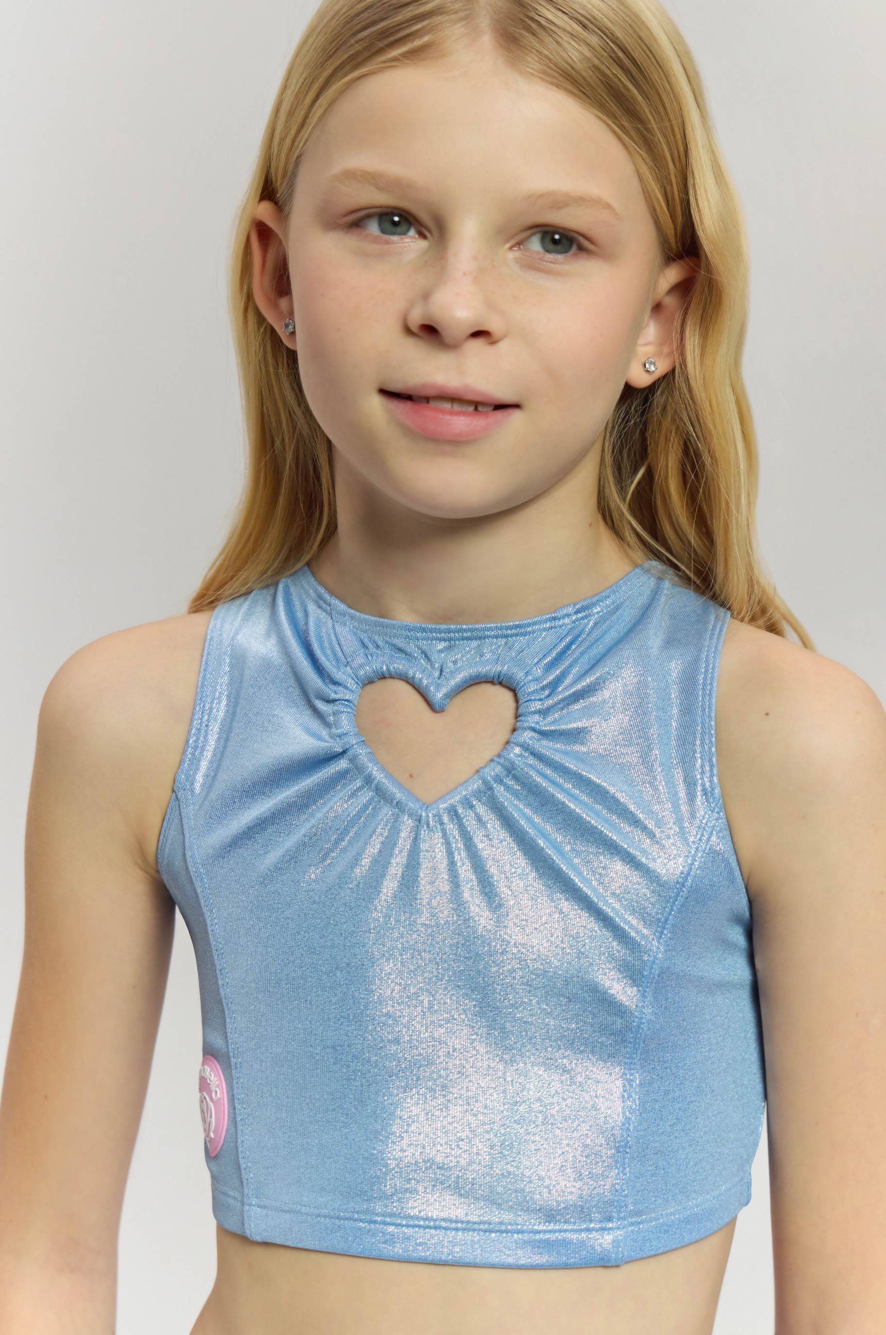 Топ Lucent Sparkle Kid для бальных танцев, цвет Голубой 