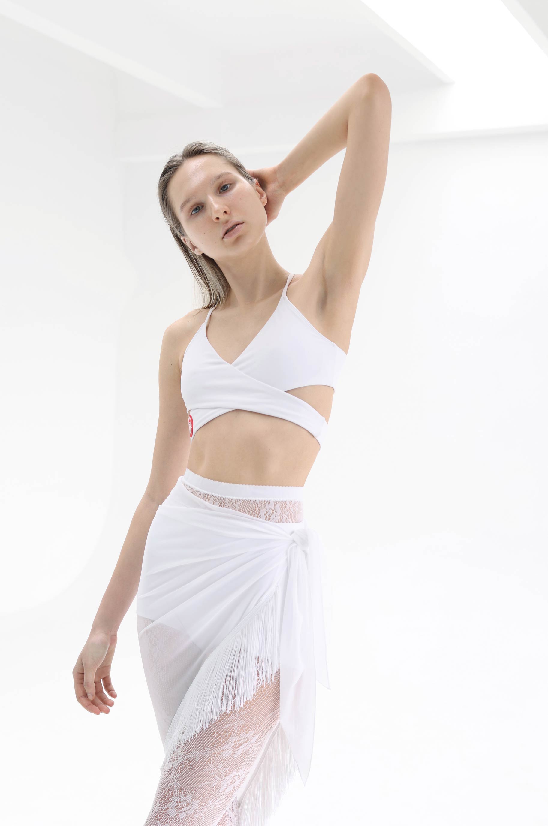 Топ Alluring White для бальных танцев, цвет Белый 