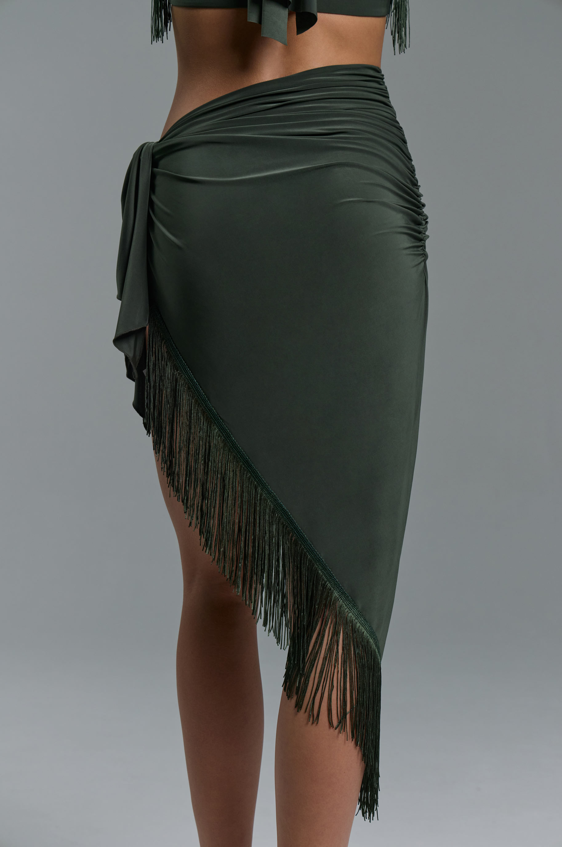 Платок Хаки Фринж для бальных танцев, цвет Хаки 