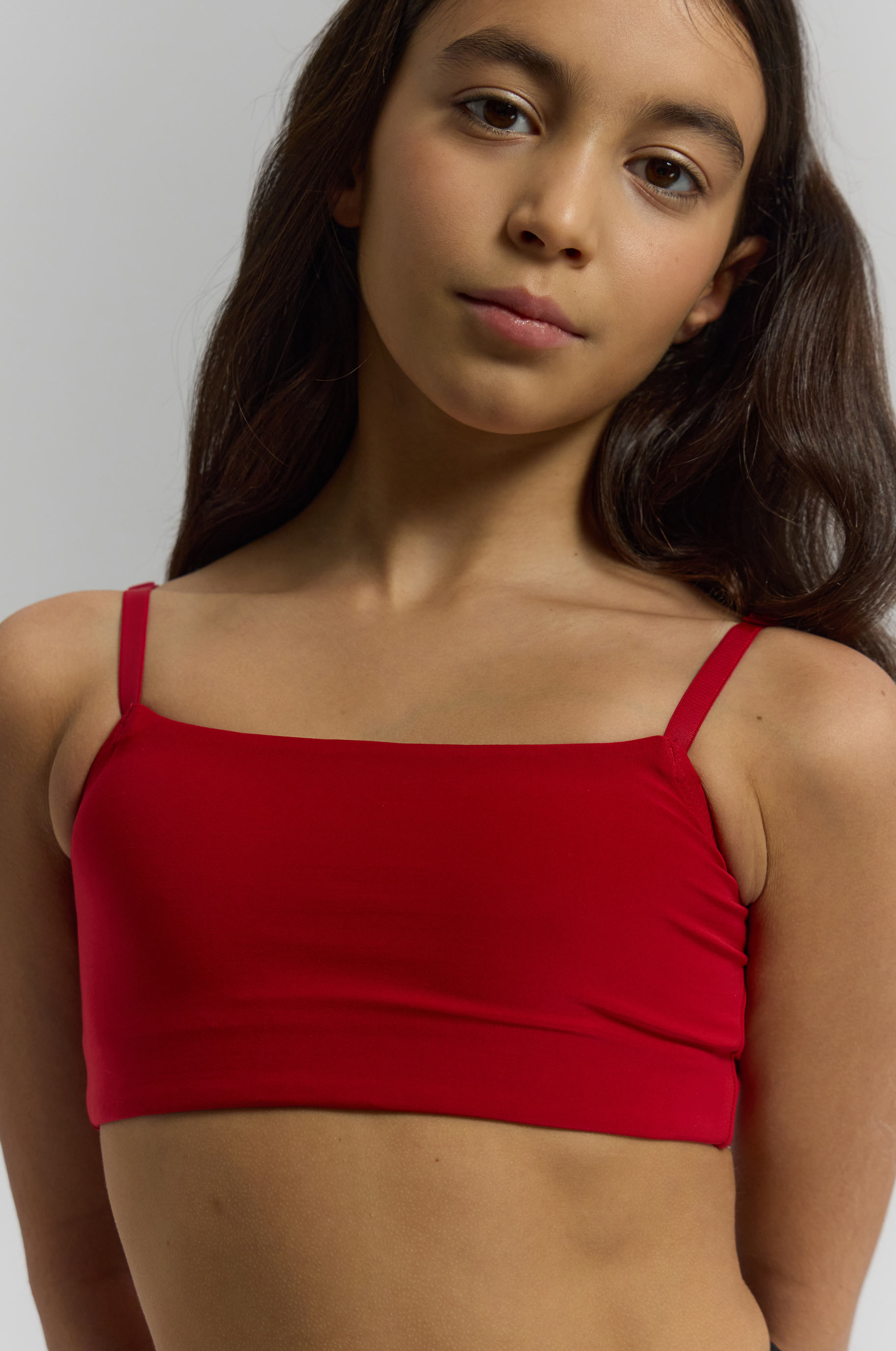 Топ Dawn Red Kid для бальных танцев, цвет Красный 