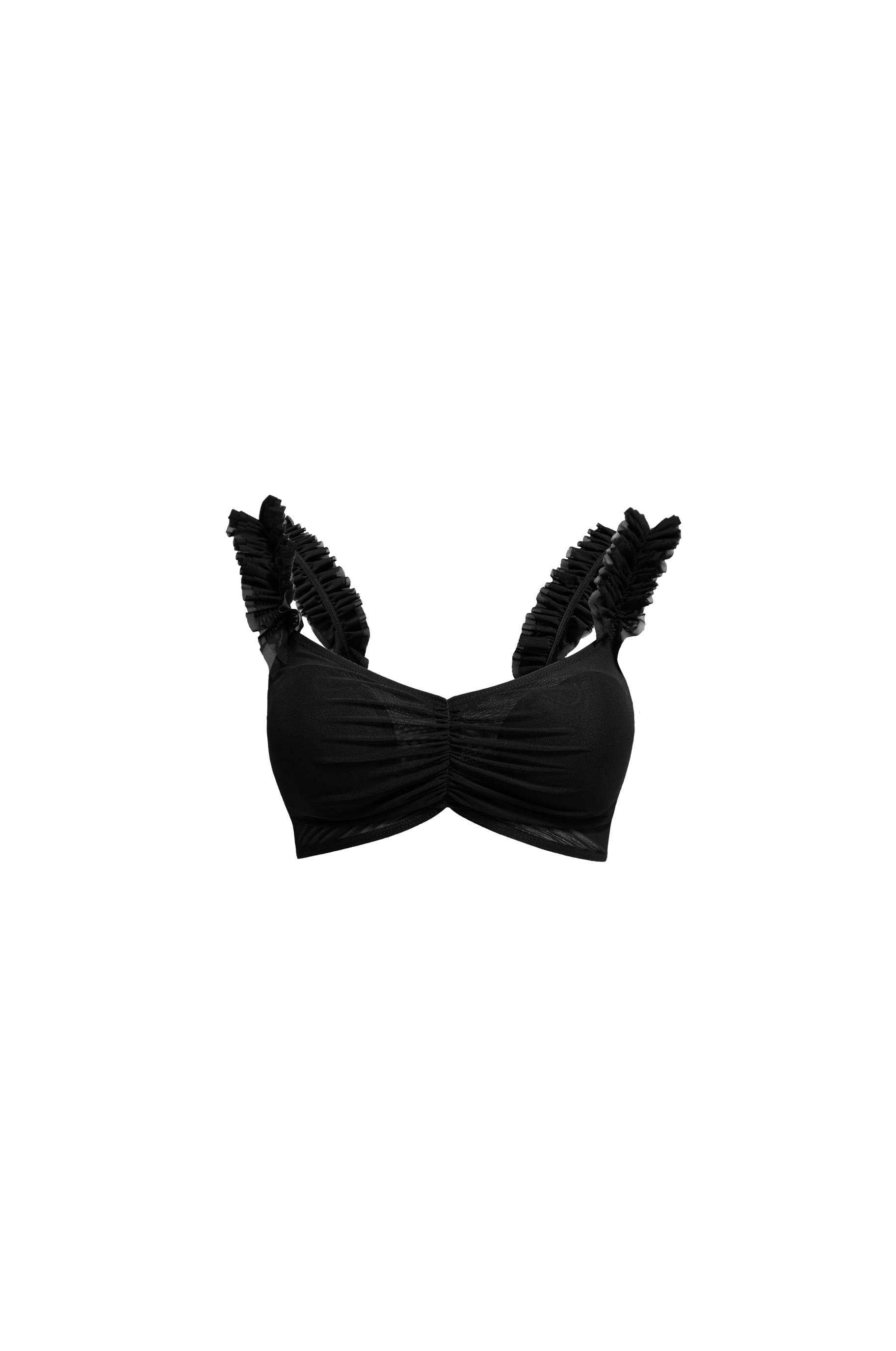 Топ Ruffles Top для бальных танцев, цвет Черный 
