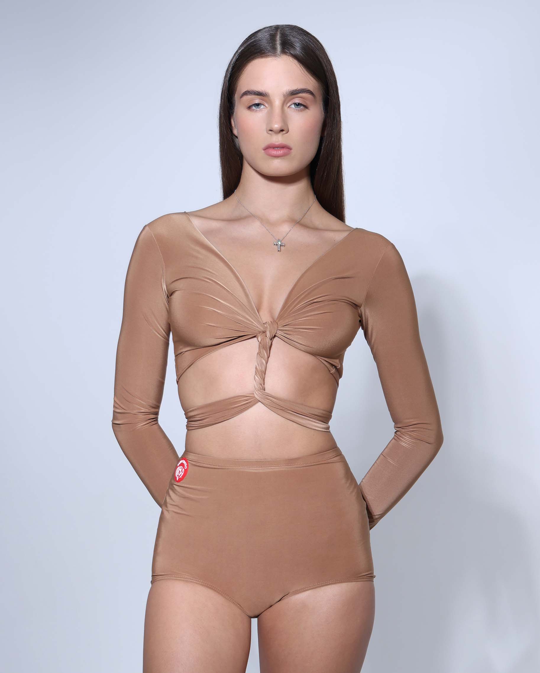 Шорты Slim Beige для бальных танцев, цвет Бежевый 