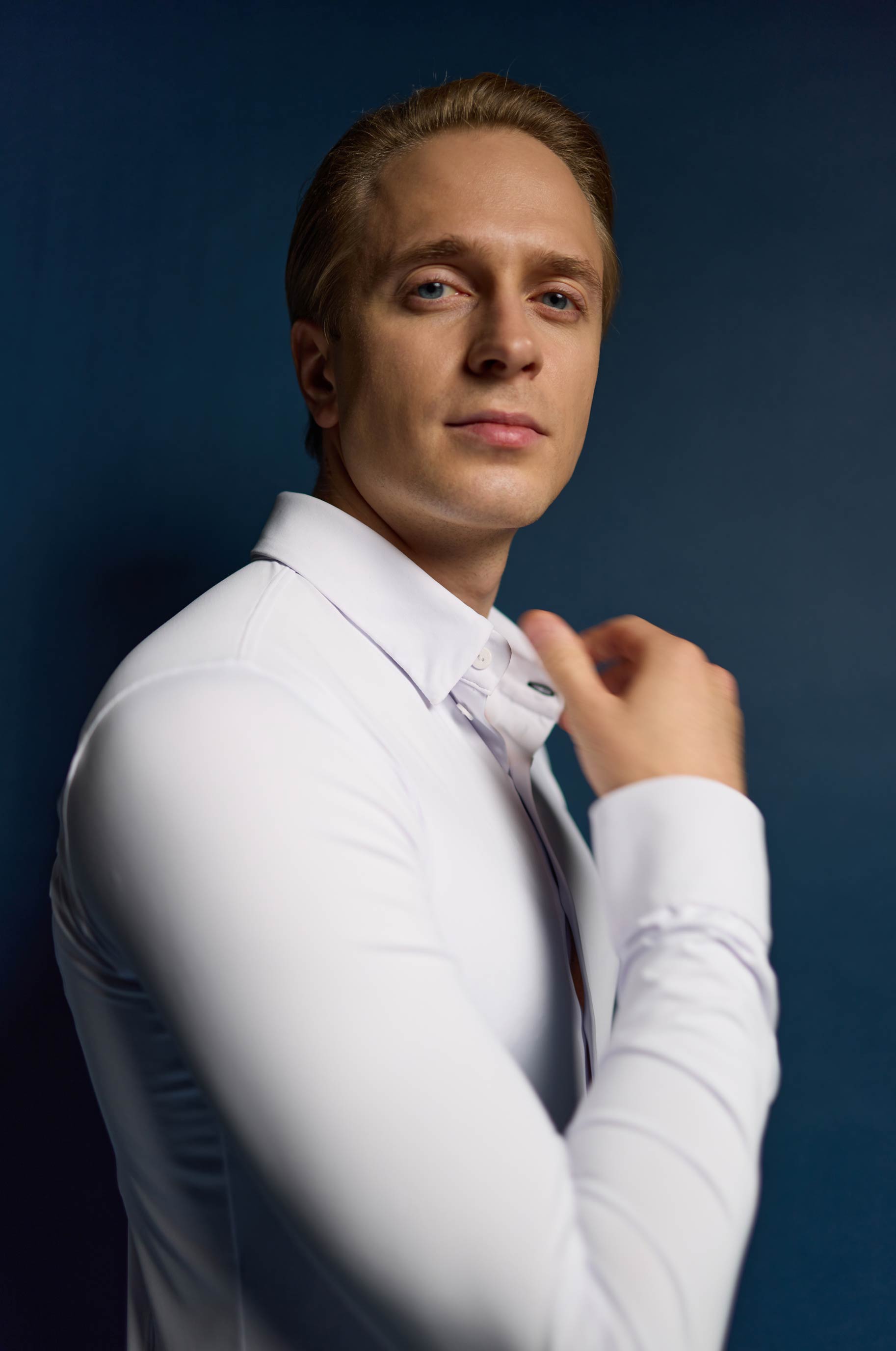 Рубашка Silky White для бальных танцев, цвет Белый 
