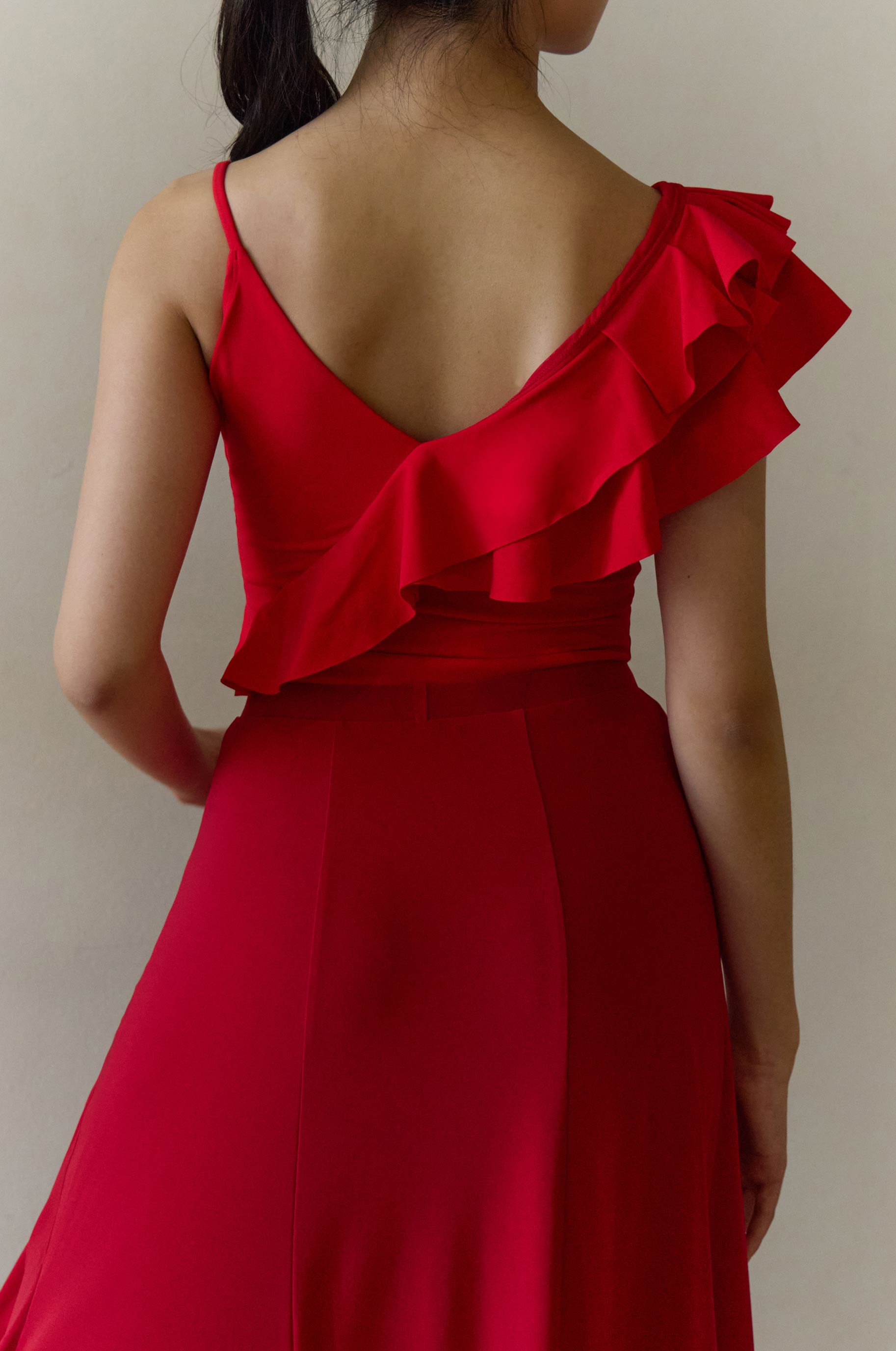 Юбка Фокус для бальных танцев, цвет Красный 