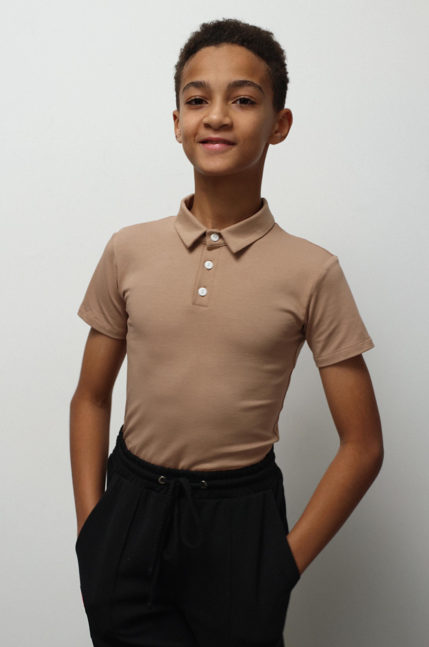 Футболка Polo Nutmeg kid для бальных танцев, цвет Бежевый 