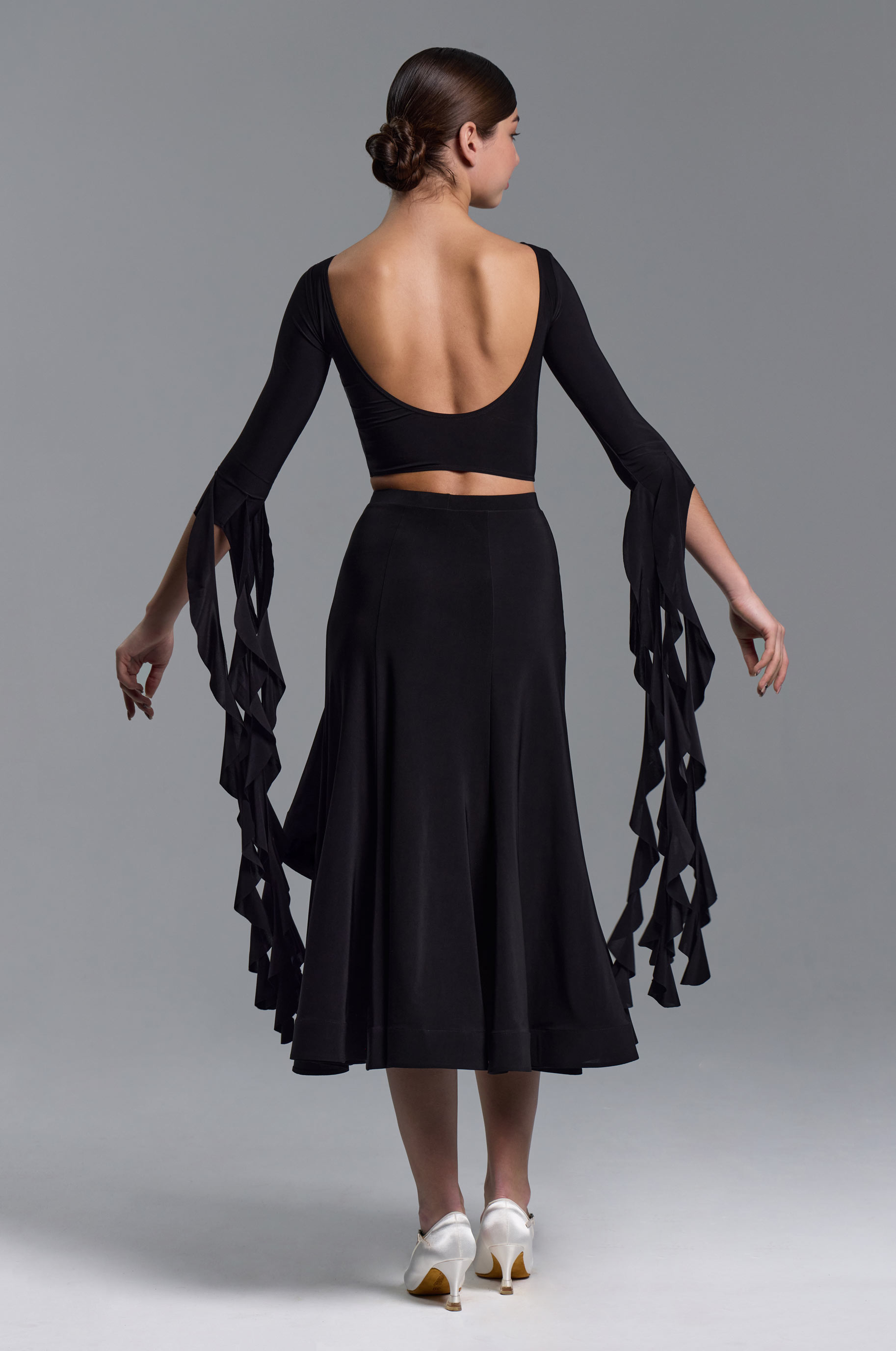 Топ Серенада Блэк для бальных танцев, цвет Черный 