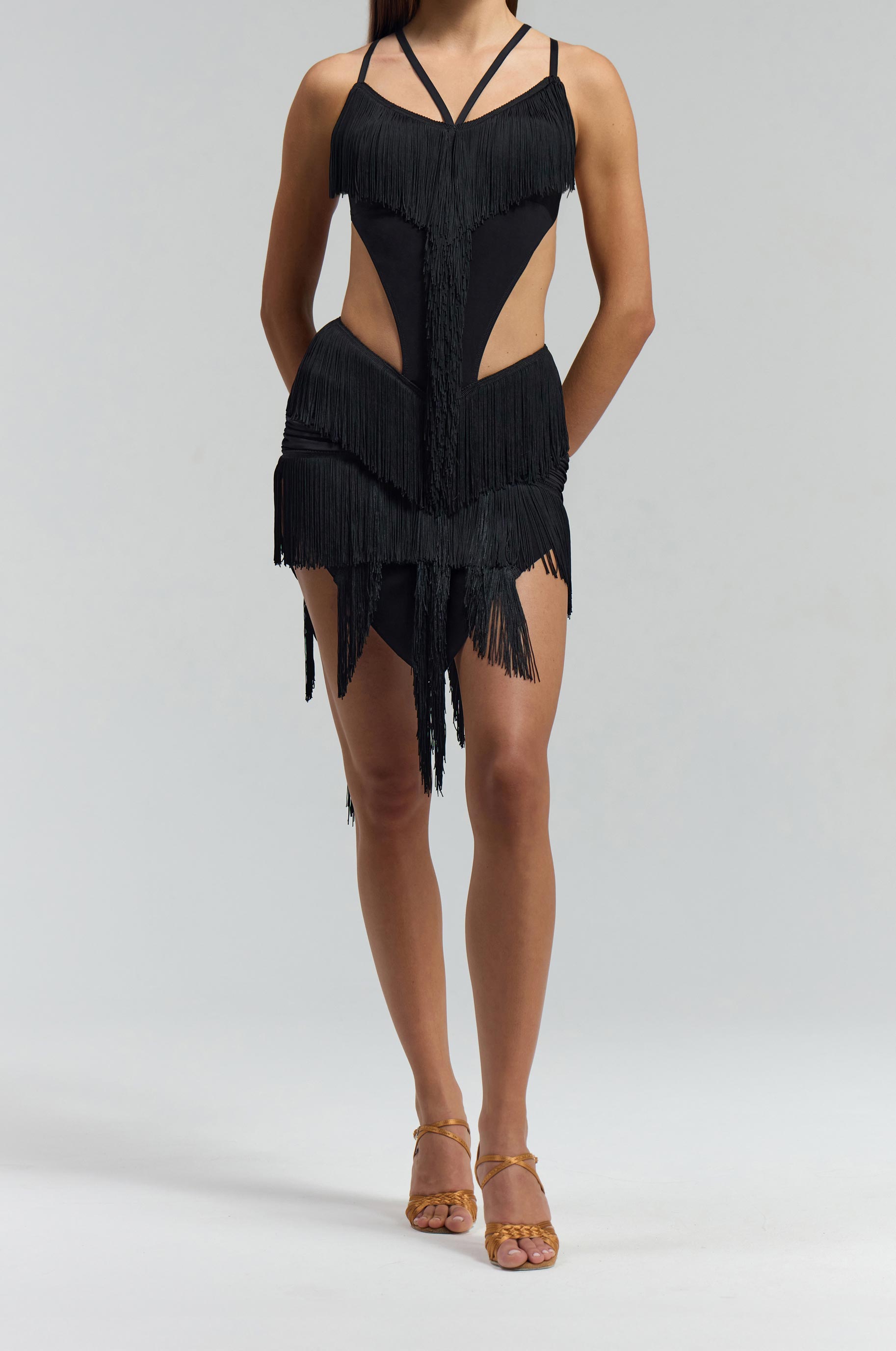 Платье Venus для бальных танцев, цвет Черный 